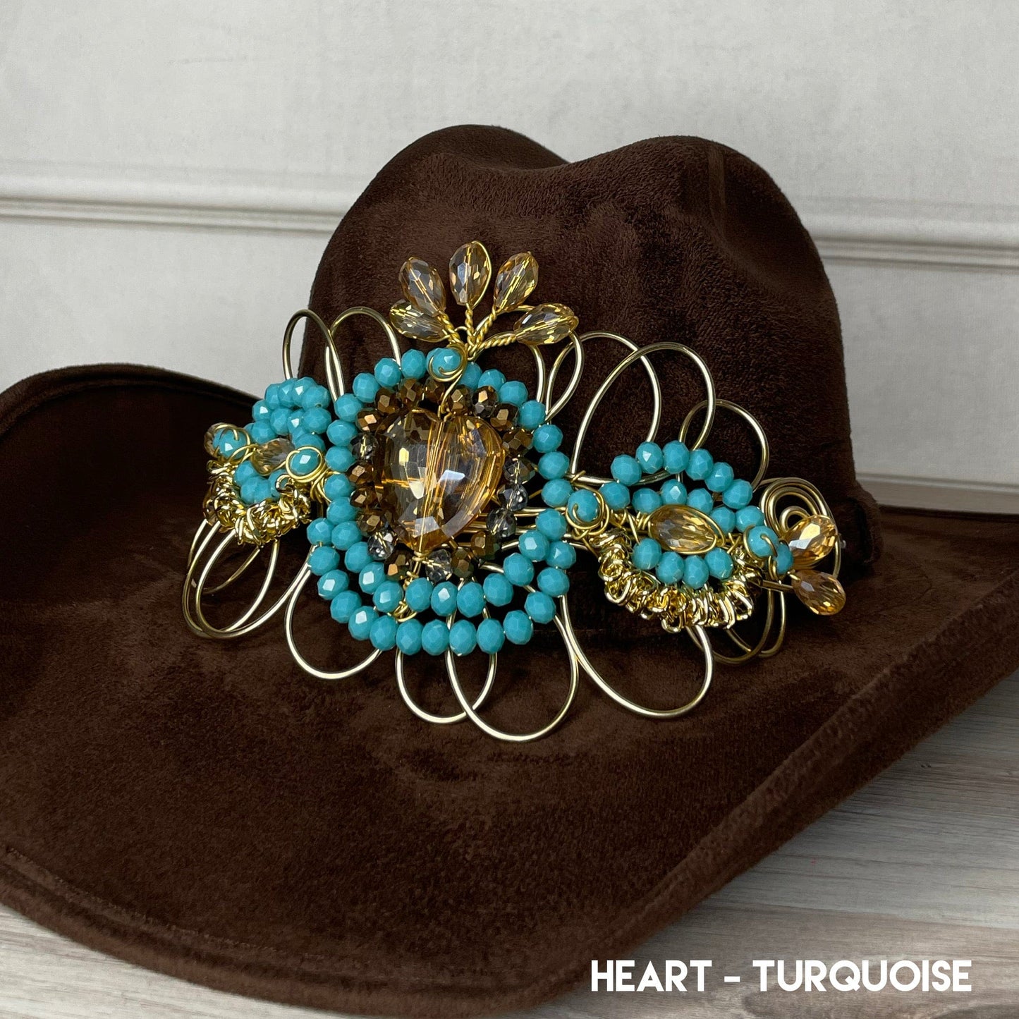 Rhinestone Heart Hat Band