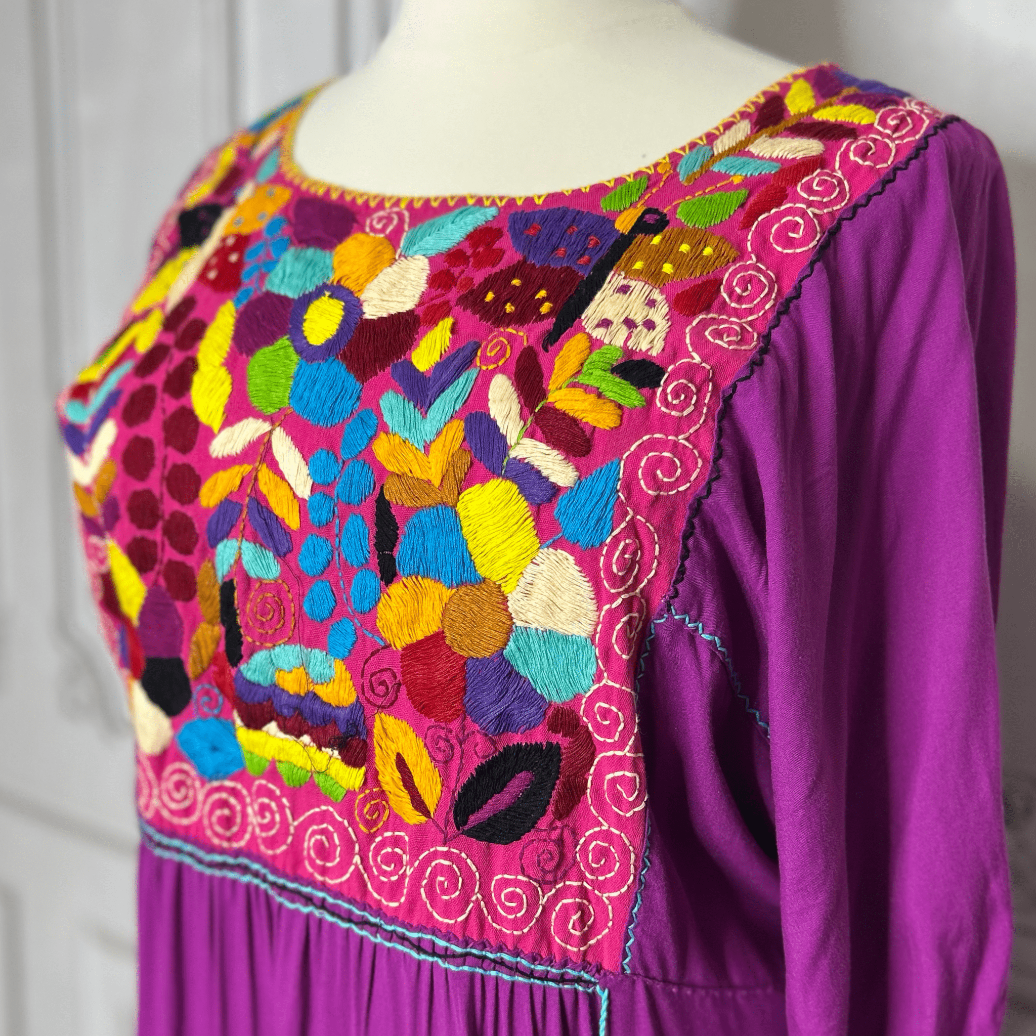 Rococo 3/4 Sleeve Tiered Maxi Dress - Plus Rococo 3/4 Sleeve Tiered Maxi Dress - Plus