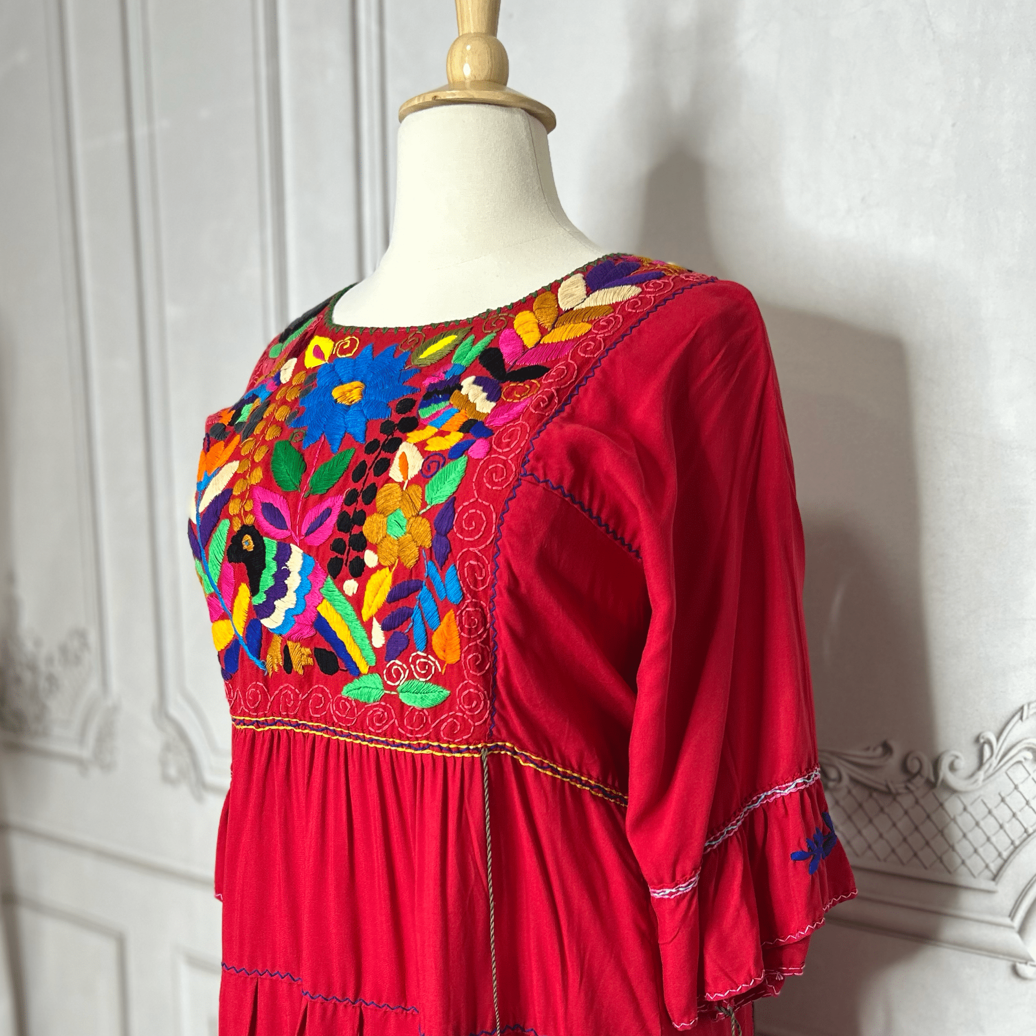 Rococo 3/4 Sleeve Tiered Mini Dress - Plus Rococo 3/4 Sleeve Tiered Mini Dress - Plus