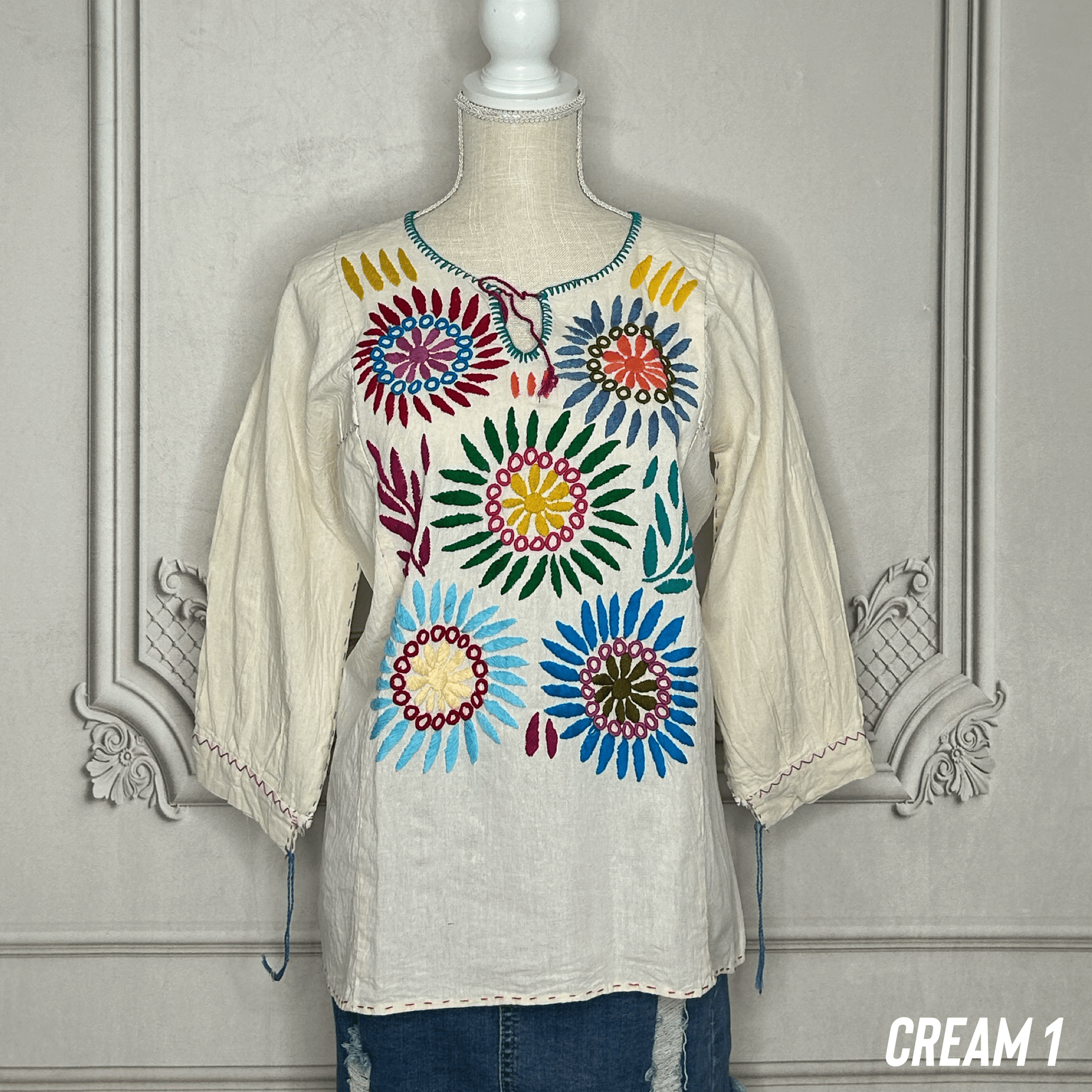 Rococo 3/4 Sleeve Tunic -  Multi Manta Rococo 3/4 Sleeve Tunic -  Multi Manta