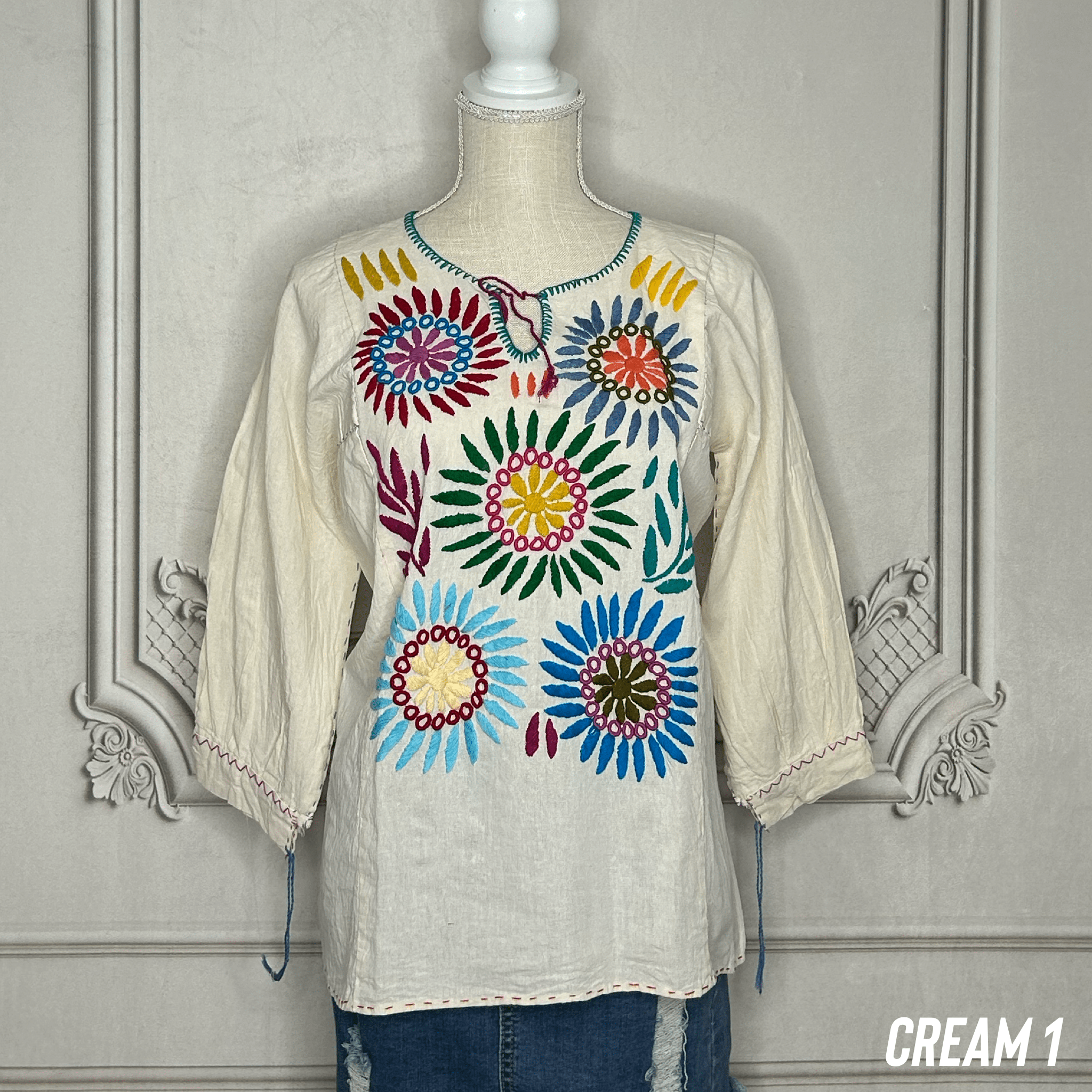 Rococo 3/4 Sleeve Tunic -  Multi Manta Rococo 3/4 Sleeve Tunic -  Multi Manta