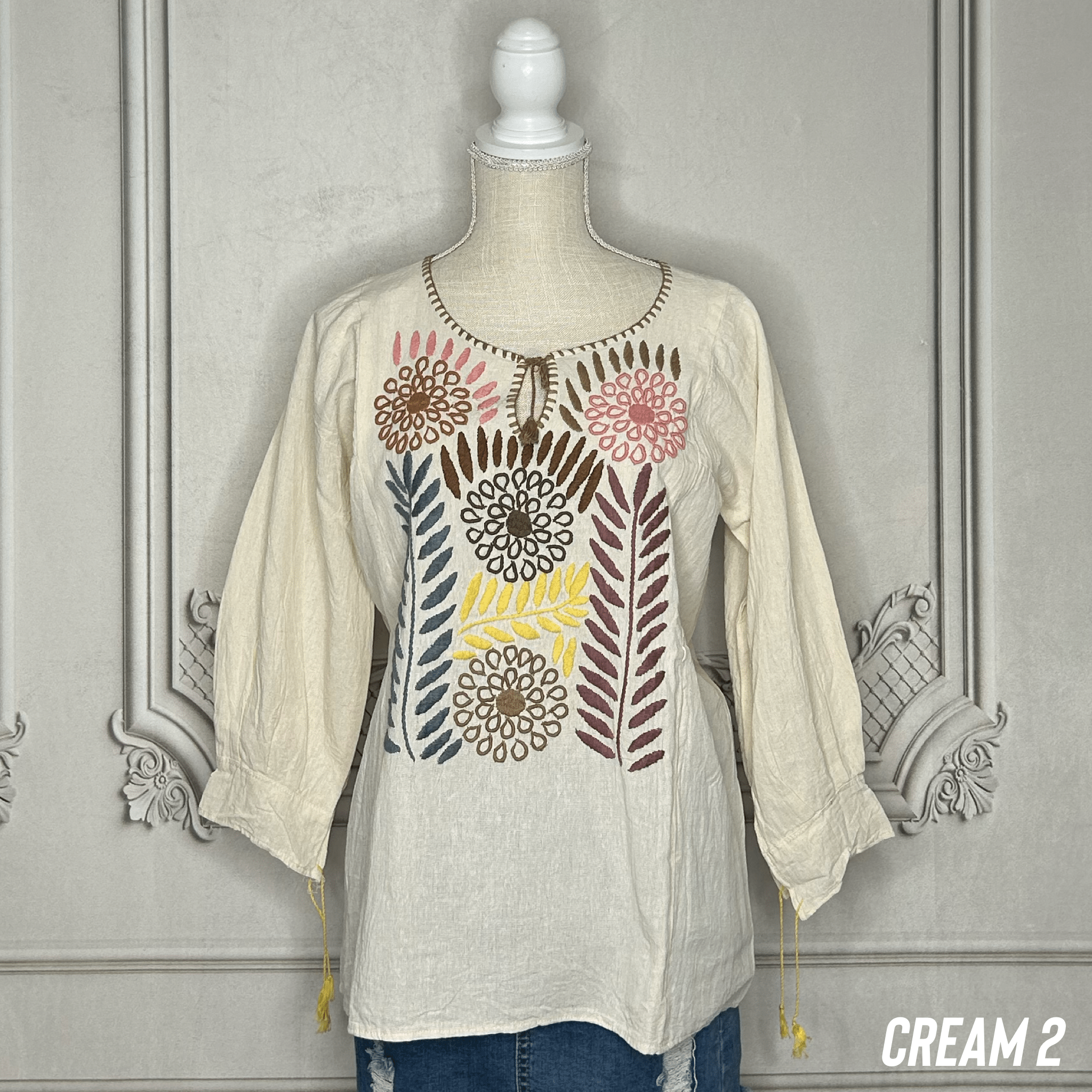 Rococo 3/4 Sleeve Tunic -  Multi Manta Rococo 3/4 Sleeve Tunic -  Multi Manta