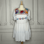 Rococo Puffed Sleeve Tiered Dress - Mini Rococo Puffed Sleeve Tiered Dress - Mini