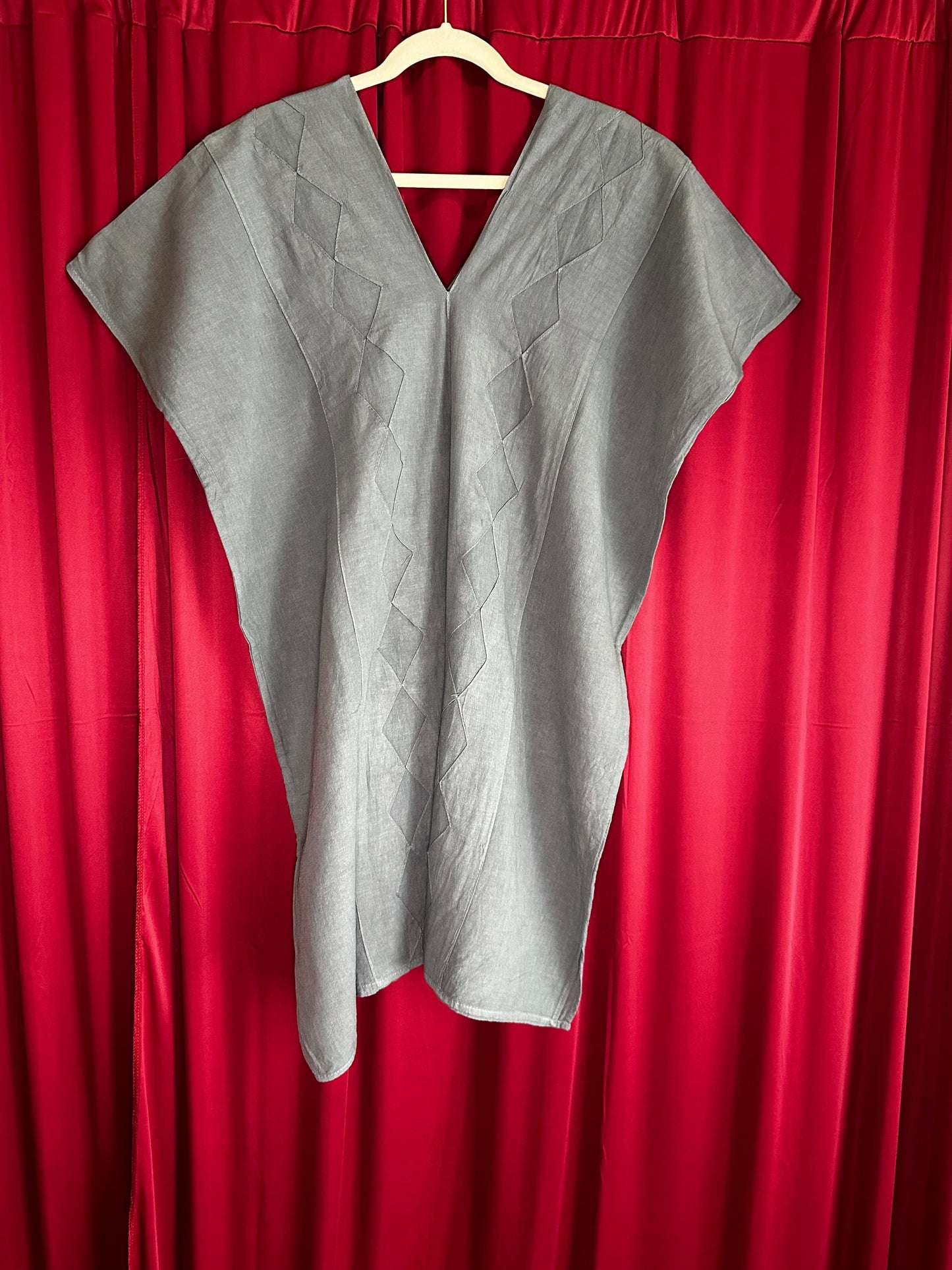 Rombo Gauze V-Neck Short Dress Rombo Gauze V-Neck Short Dress