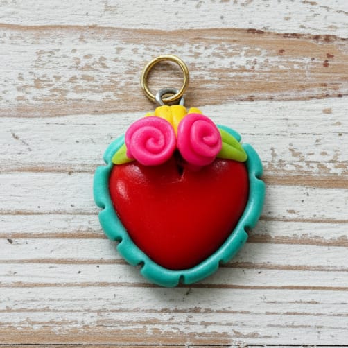Sacred Heart Charm Sacred Heart Charm | Handmade in Mexico | Camelia