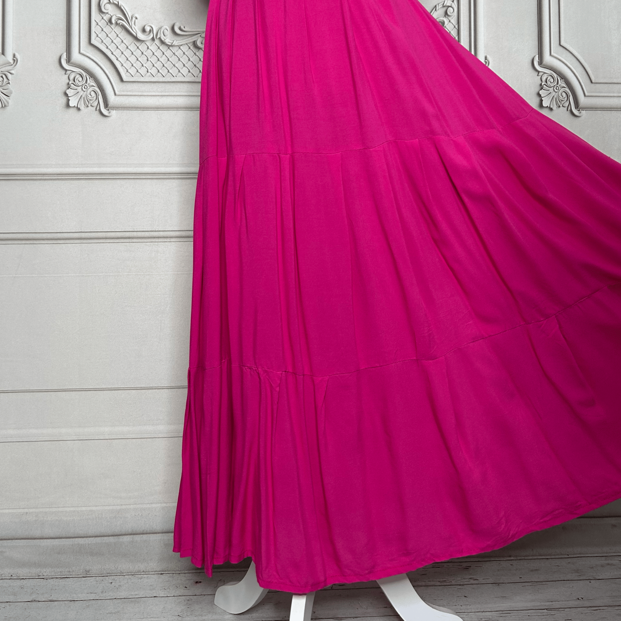 San Antonino Butterfly Sleeve Tiered Midi Dress San Antonino Butterfly Sleeve Tiered Midi Dress