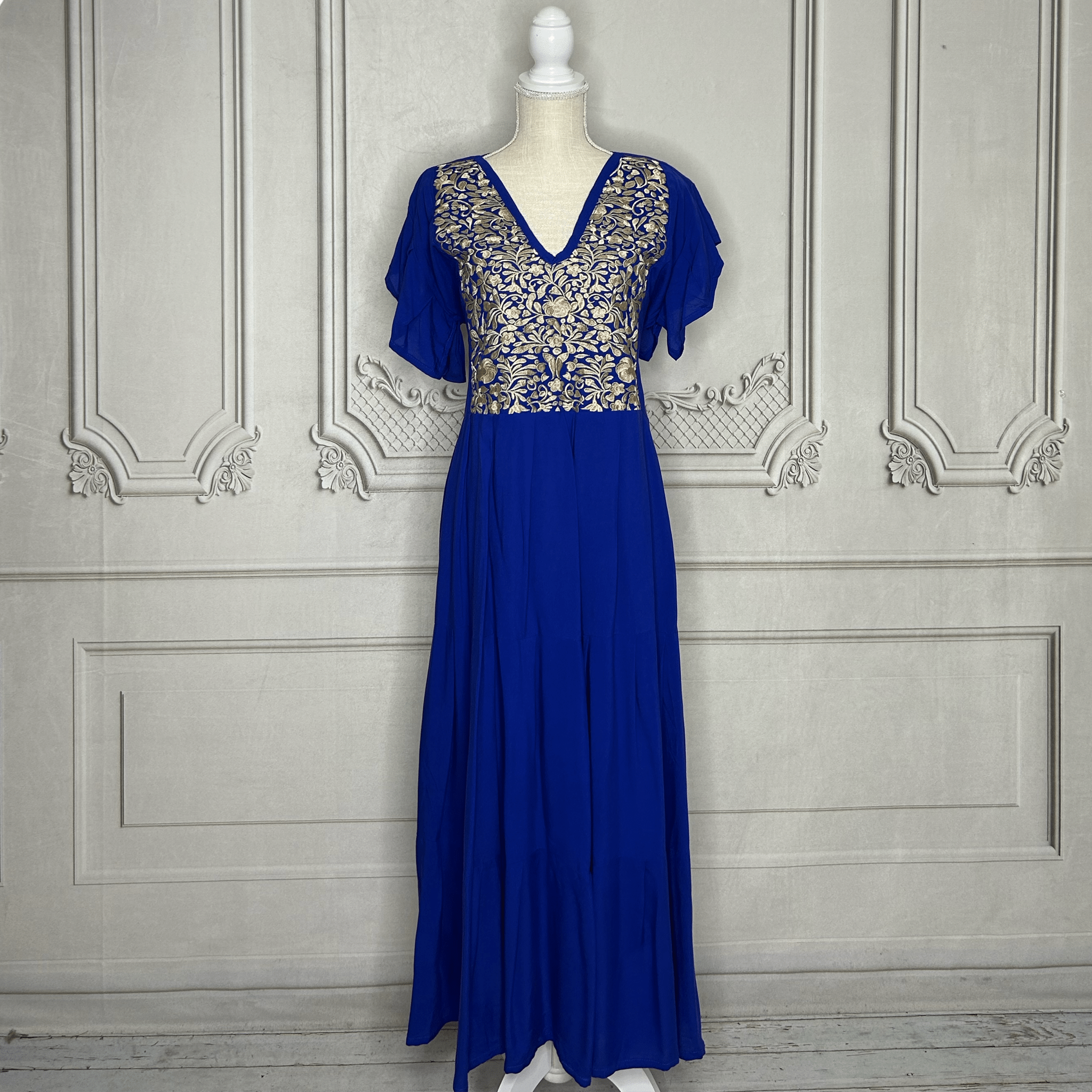 San Antonino Butterfly Sleeve Tiered Midi Dress San Antonino Butterfly Sleeve Tiered Midi Dress