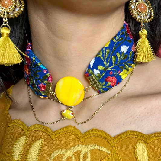 San Antonino Embroidered Crystal Choker San Antonino Embroidered Crystal Choker