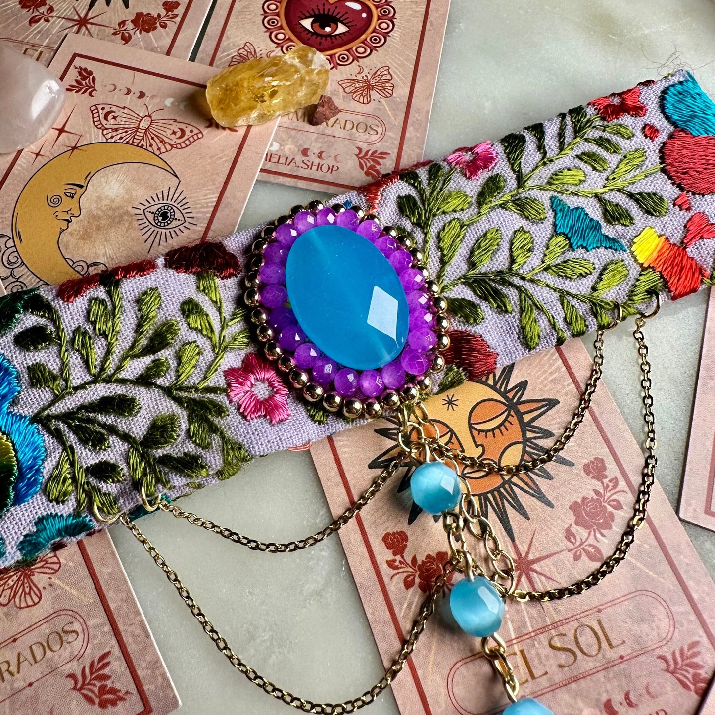 San Antonino Embroidered Crystal Choker San Antonino Embroidered Crystal Choker