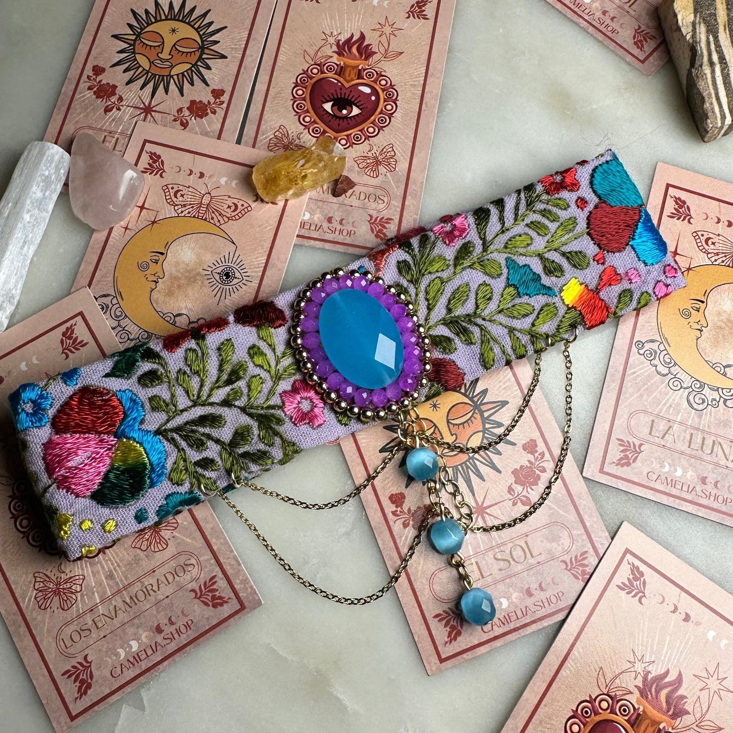 San Antonino Embroidered Crystal Choker San Antonino Embroidered Crystal Choker