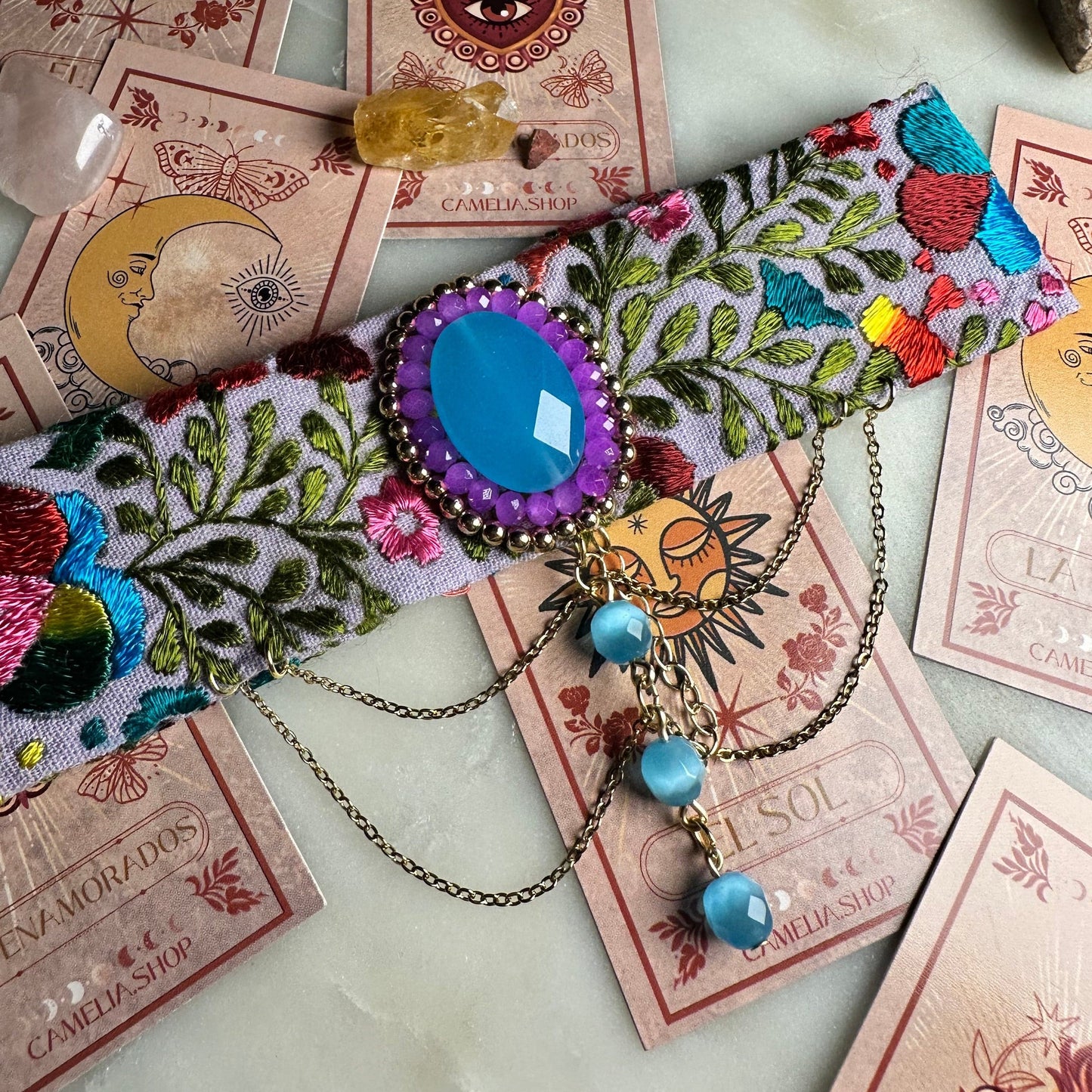 San Antonino Embroidered Crystal Choker San Antonino Embroidered Crystal Choker