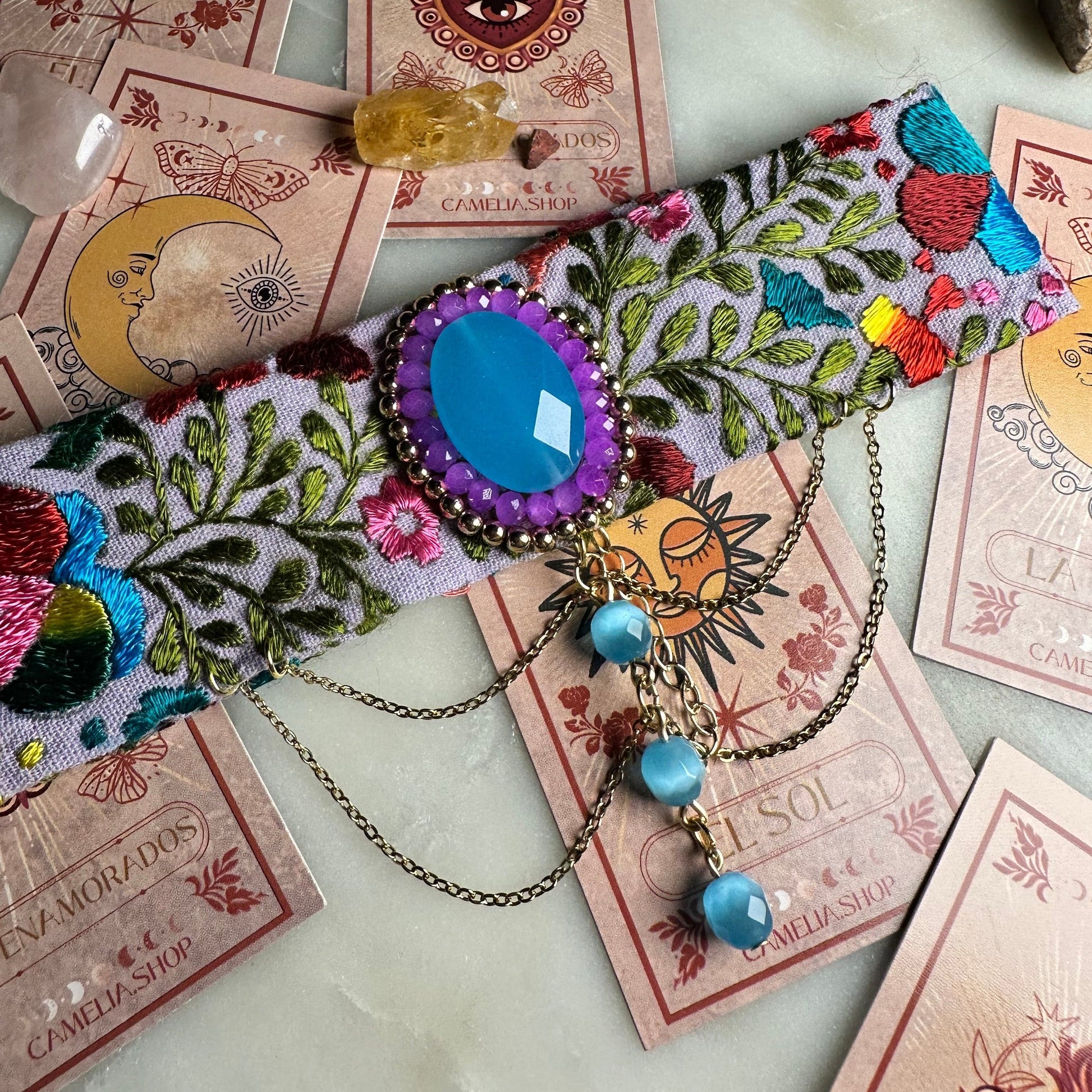 San Antonino Embroidered Crystal Choker San Antonino Embroidered Crystal Choker