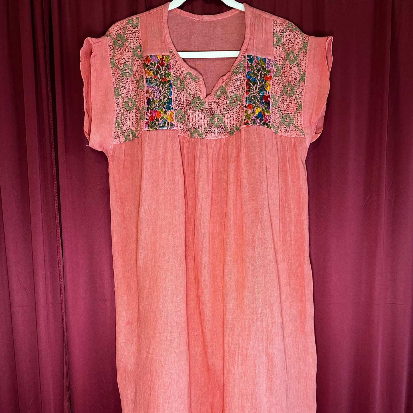 San Antonino Embroidered Lace Neck Dress San Antonino Embroidered Lace Neck Dress