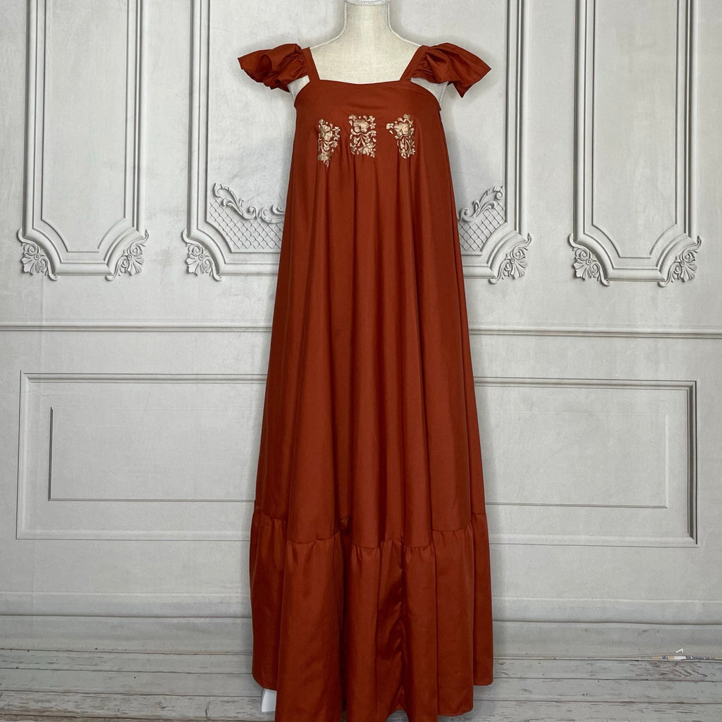 San Antonino Maxi Summer Dress - Burnt Orange