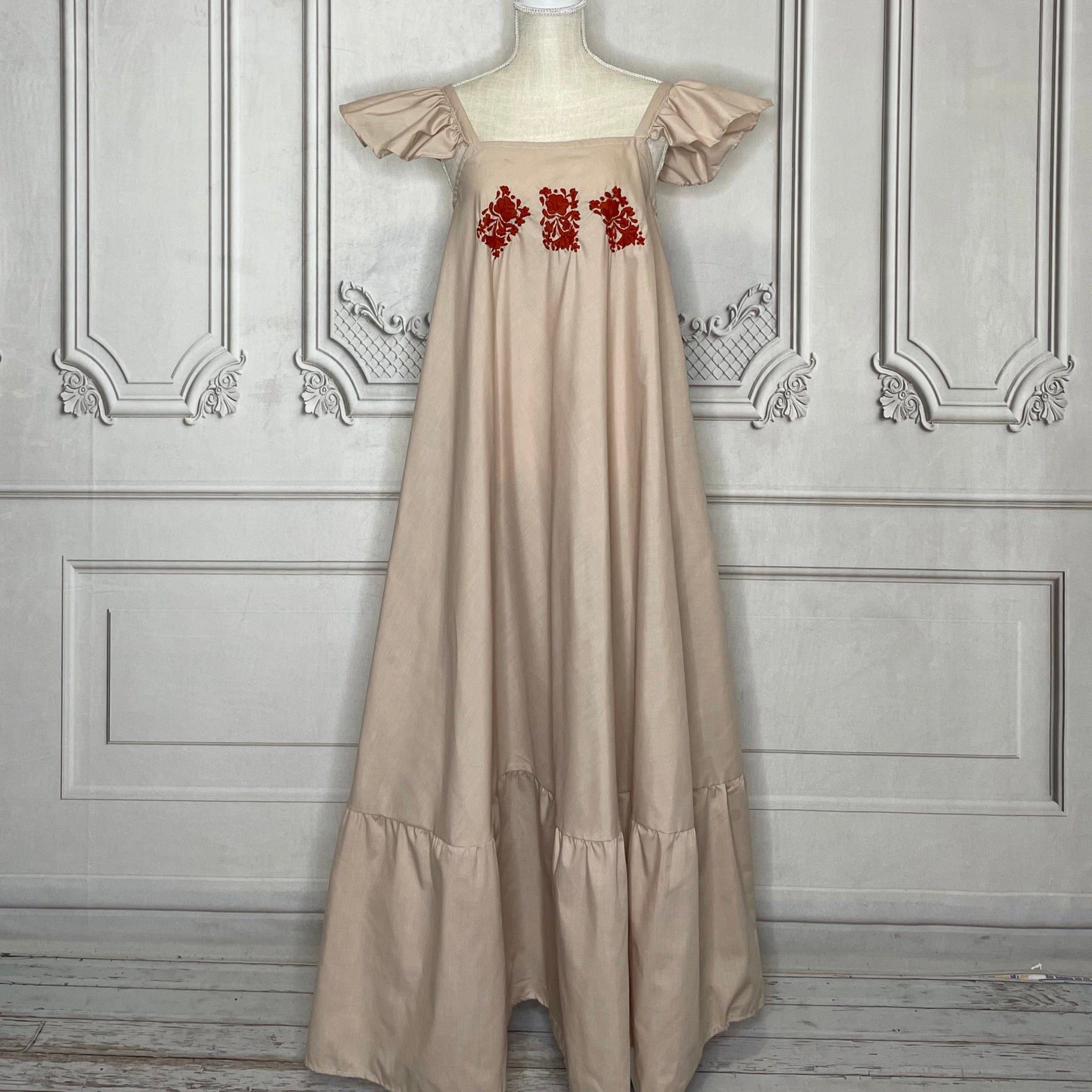 San Antonino Maxi Summer Dress - Burnt Orange