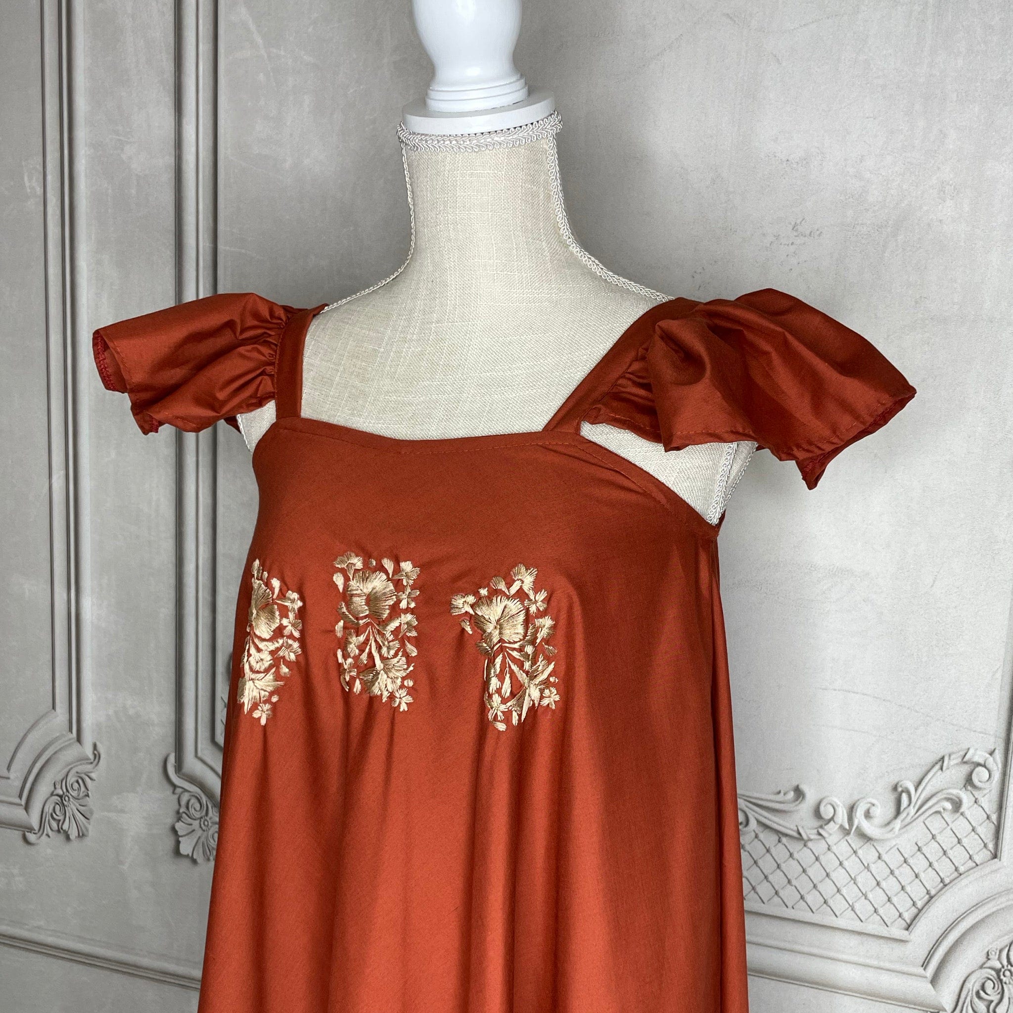 San Antonino Maxi Summer Dress - Burnt Orange