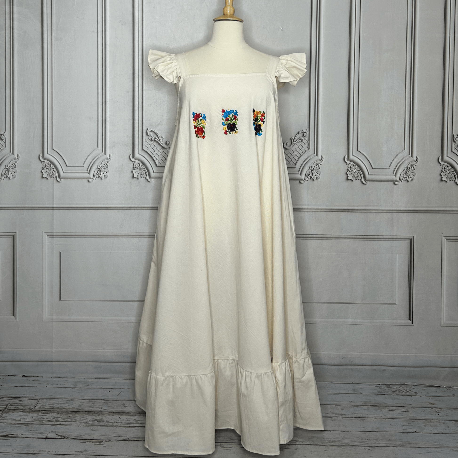 San Antonino Maxi Summer Dress - Raw Cotton