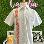 San Antonino Men's Linen Guayabera - Orange San Antonino Men's Linen Guayabera - Orange