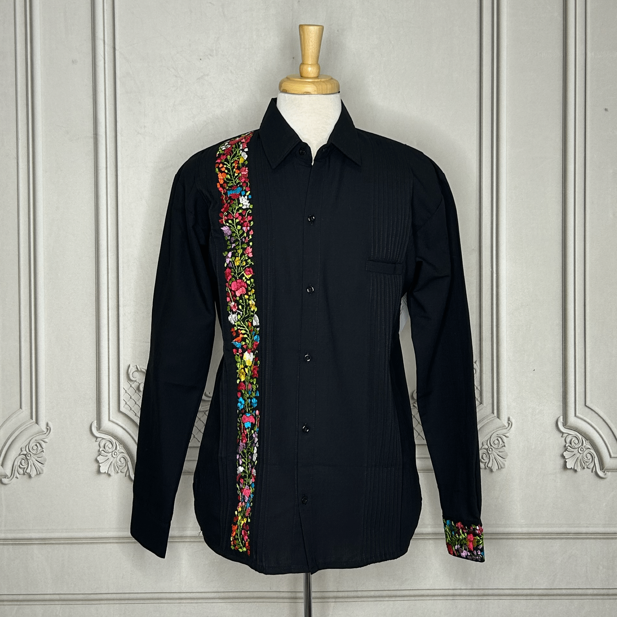 San Antonino Men's  Long Sleeve Linen Guayabera - Multi San Antonino Men's  Long Sleeve Linen Guayabera - Multi