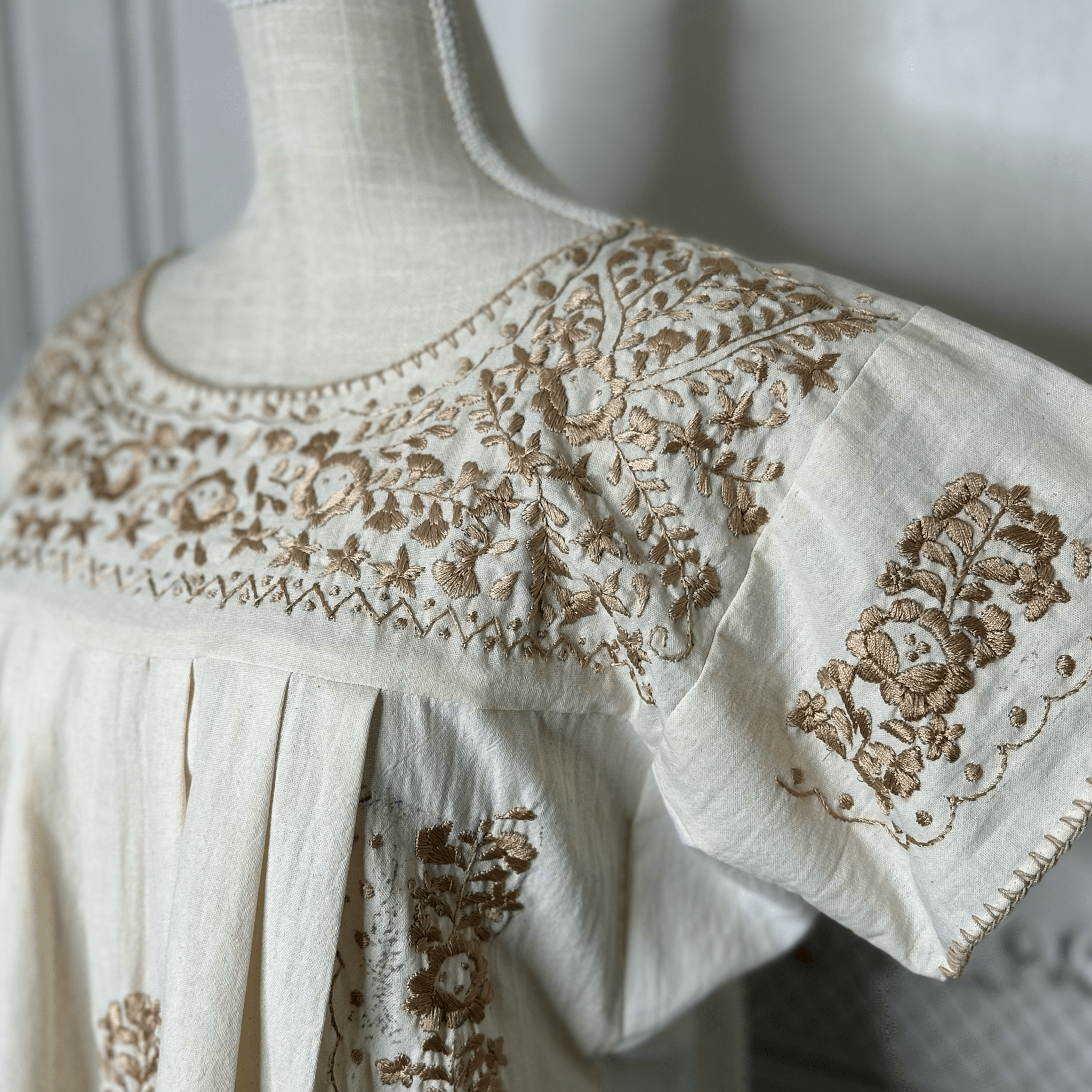 San Antonino Mexican Blouse - Sandrita Gold San Antonino Mexican Blouse - Sandrita Gold