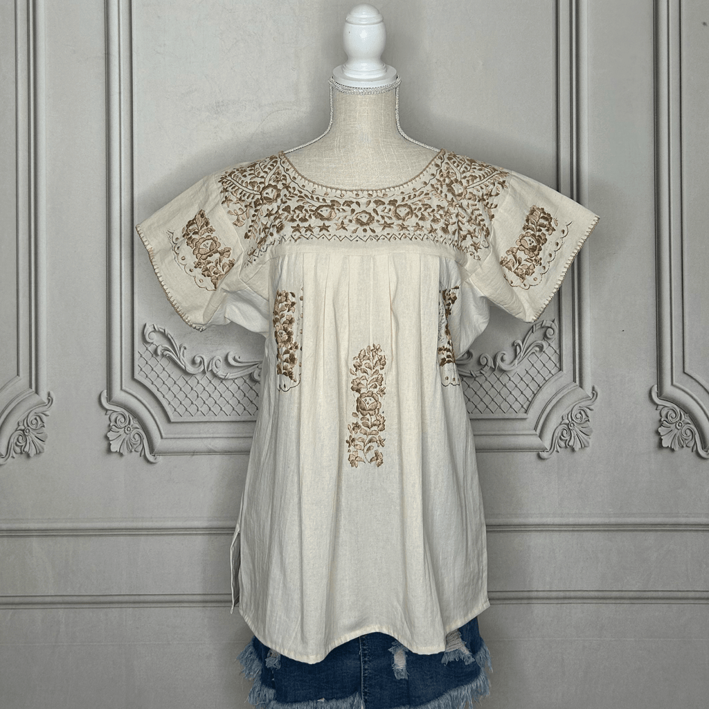 San Antonino Mexican Blouse - Sandrita Gold San Antonino Mexican Blouse - Sandrita Gold