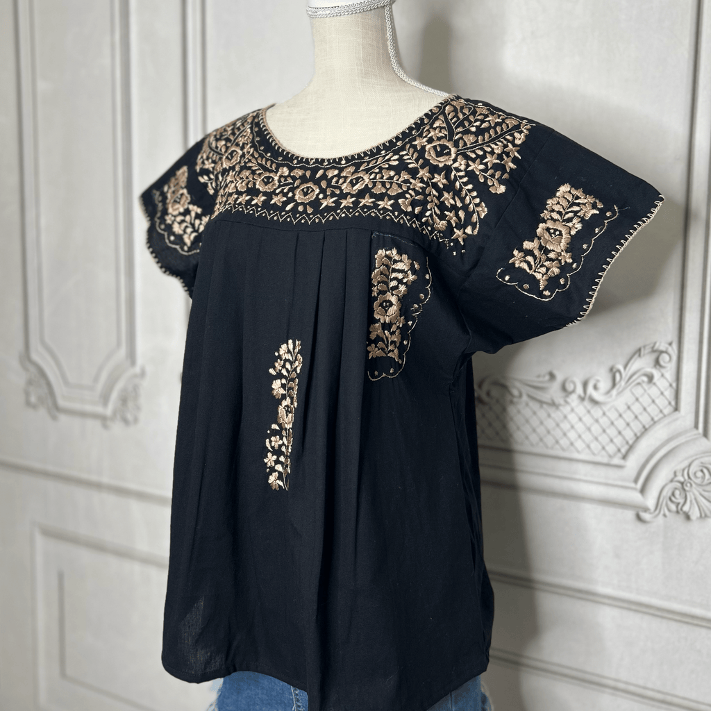 San Antonino Mexican Blouse - Sandrita Gold San Antonino Mexican Blouse - Sandrita Gold