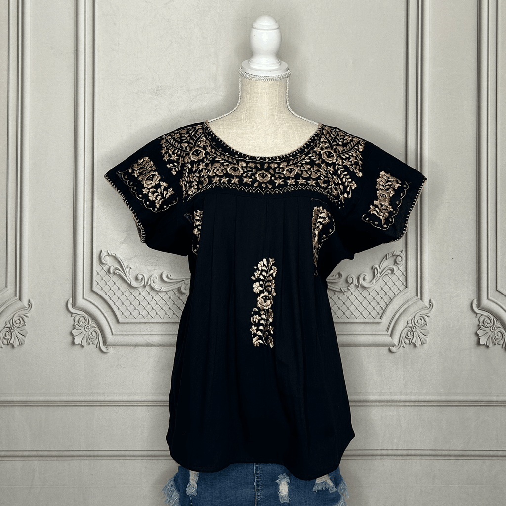 San Antonino Mexican Blouse - Sandrita Gold San Antonino Mexican Blouse - Sandrita Gold