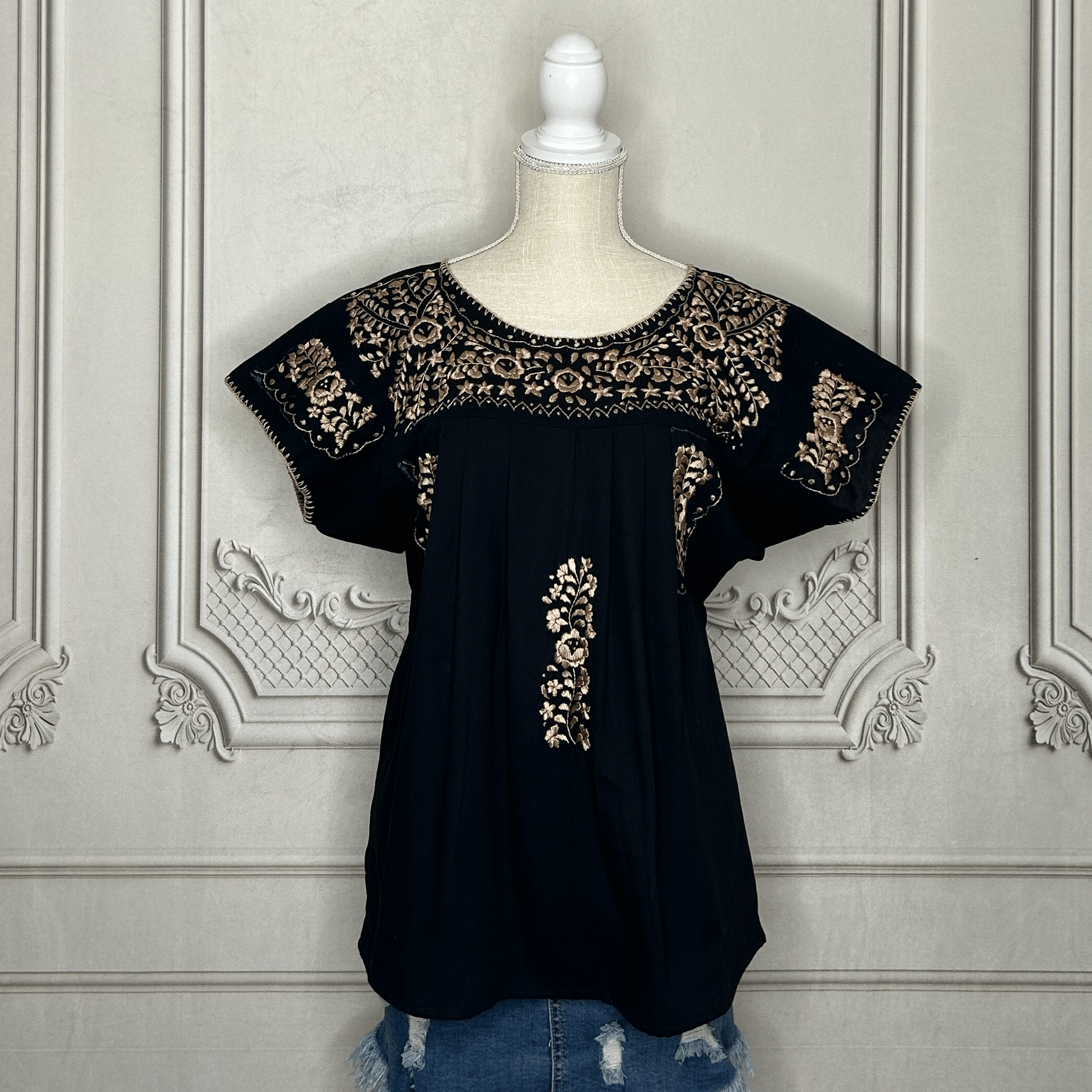 San Antonino Mexican Blouse - Sandrita Gold San Antonino Mexican Blouse - Sandrita Gold