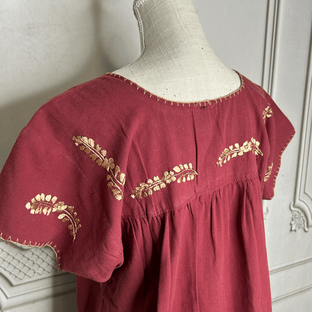 San Antonino Mexican Blouse - Sandrita Maroon San Antonino Mexican Blouse - Sandrita Maroon