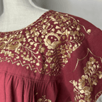 San Antonino Mexican Blouse - Sandrita Maroon San Antonino Mexican Blouse - Sandrita Maroon