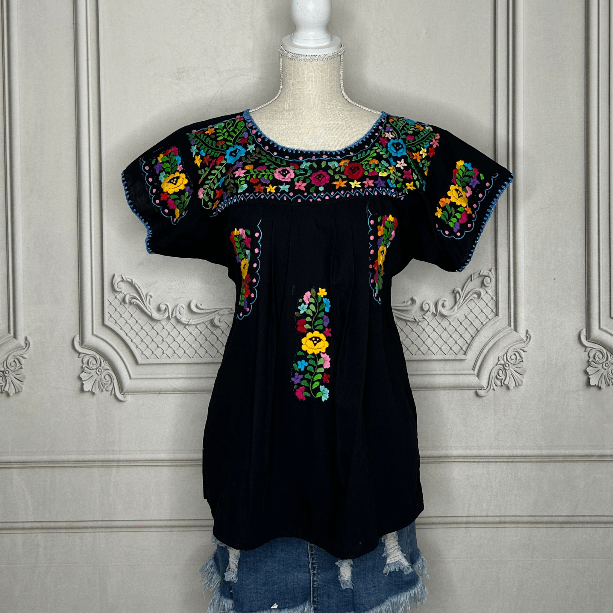 San Antonino Mexican Blouse - Sandrita Multi San Antonino Mexican Blouse - Sandrita Multi