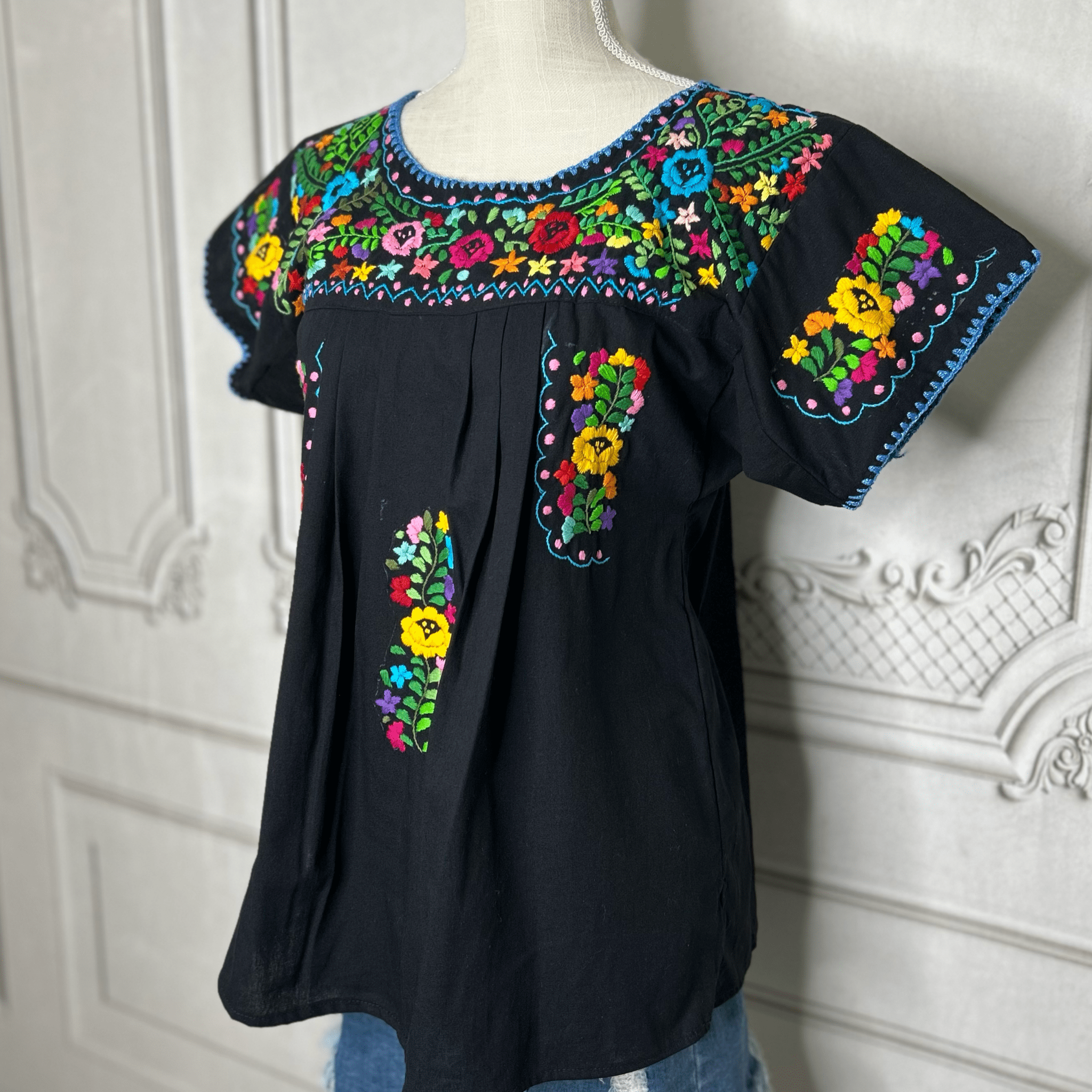 San Antonino Mexican Blouse - Sandrita Multi San Antonino Mexican Blouse - Sandrita Multi