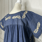 San Antonino Mexican Denim Blouse - Sandrita Gold San Antonino Mexican Denim Blouse - Sandrita Gold