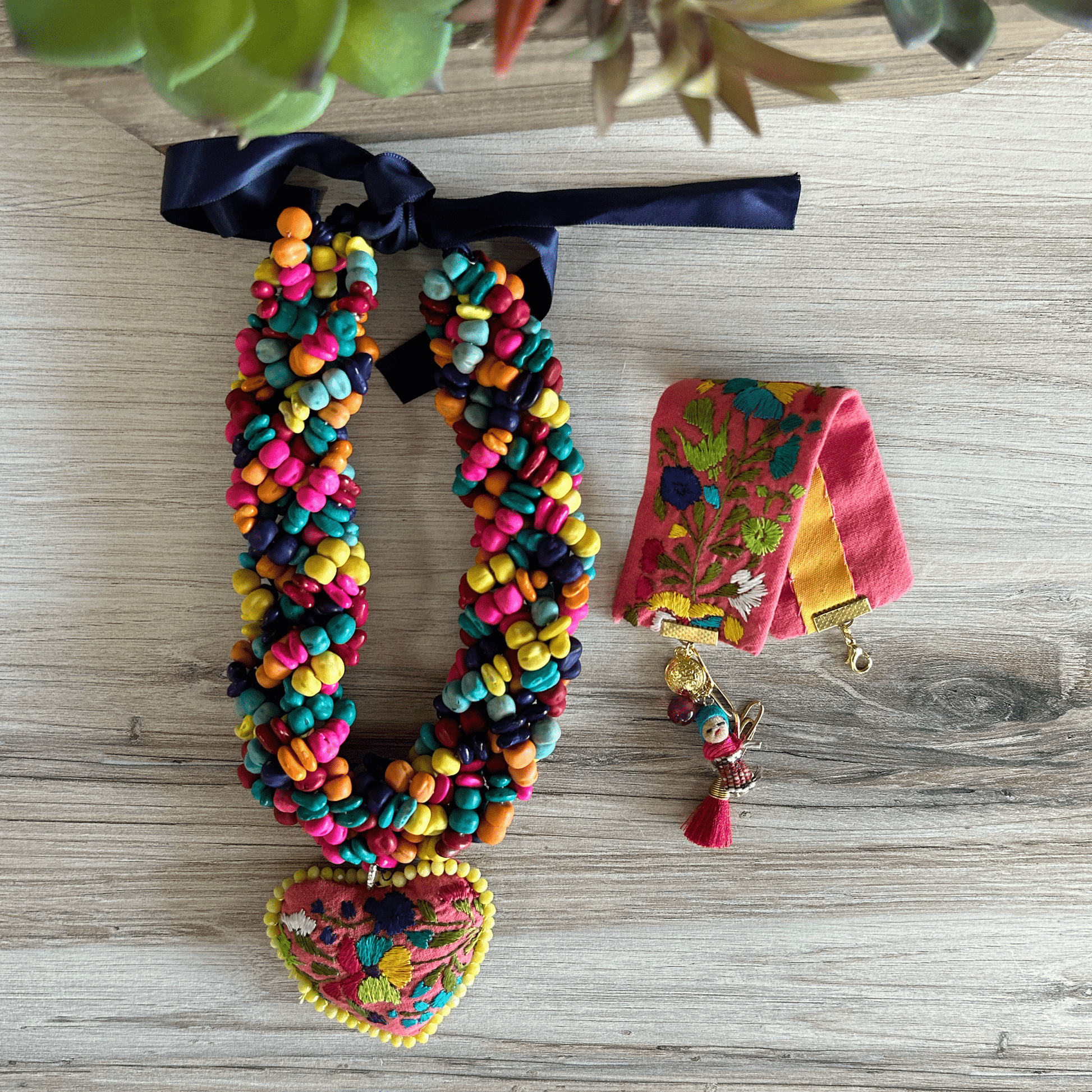 San Antonino Mexican Embroidered Bracelet