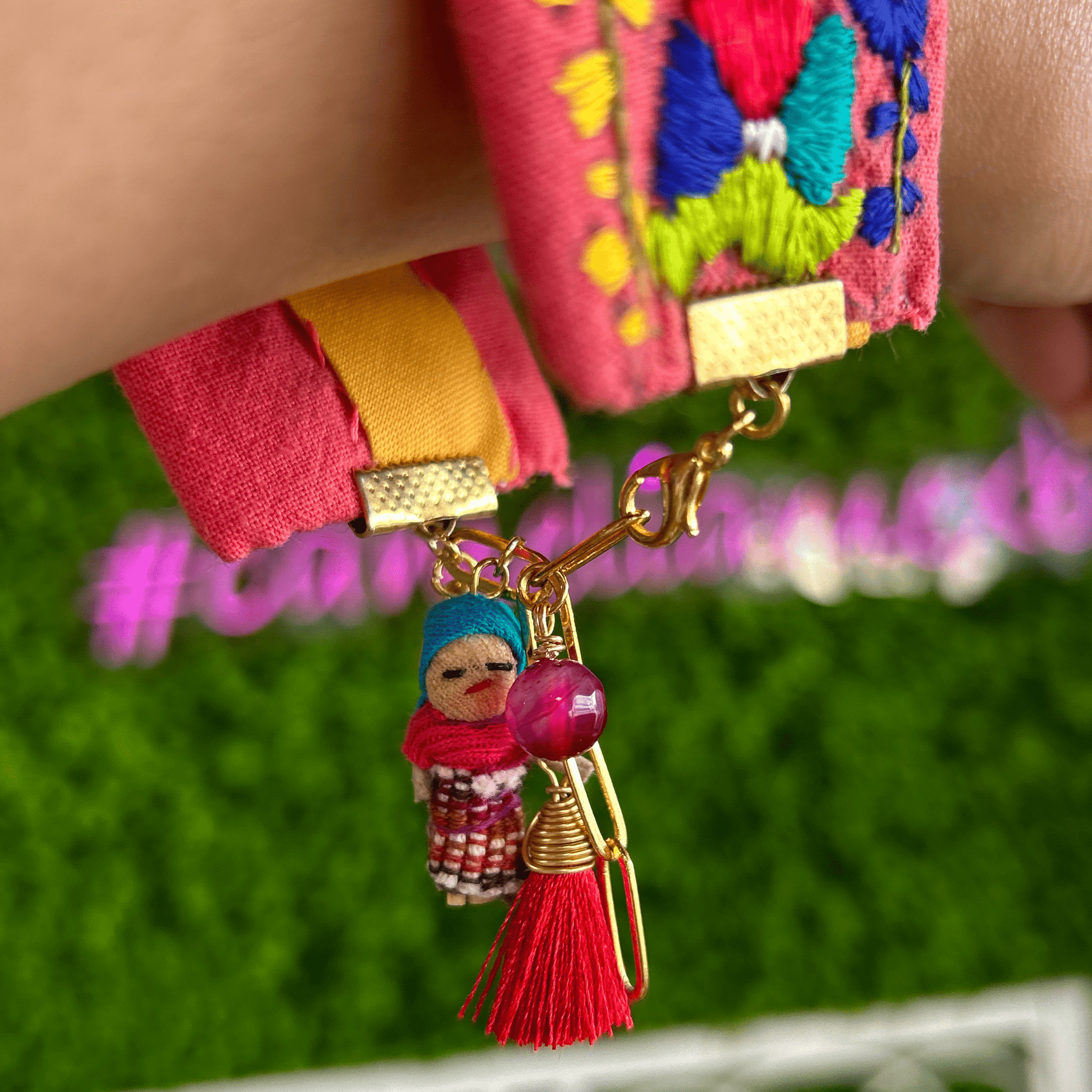 San Antonino Mexican Embroidered Bracelet