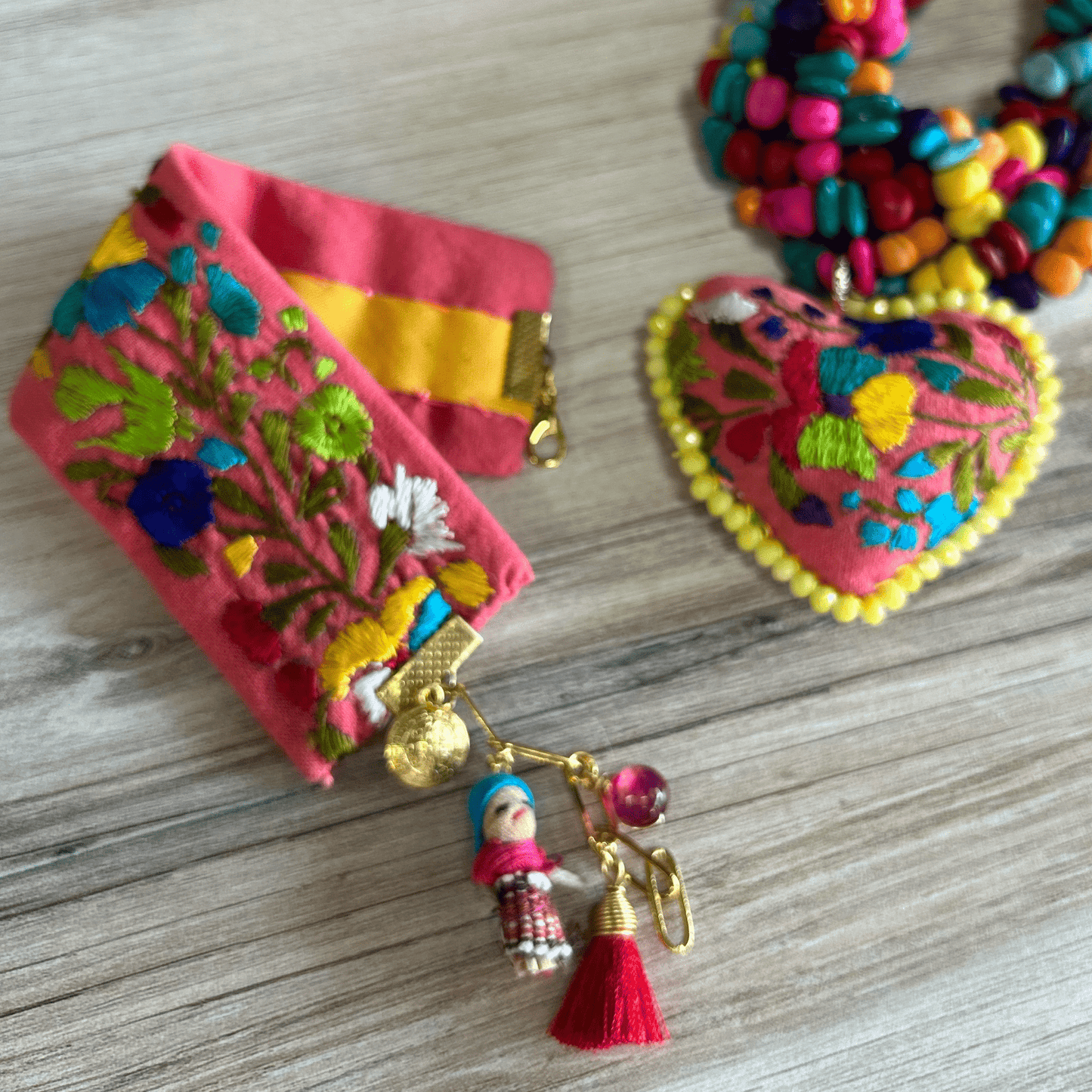 San Antonino Mexican Embroidered Bracelet