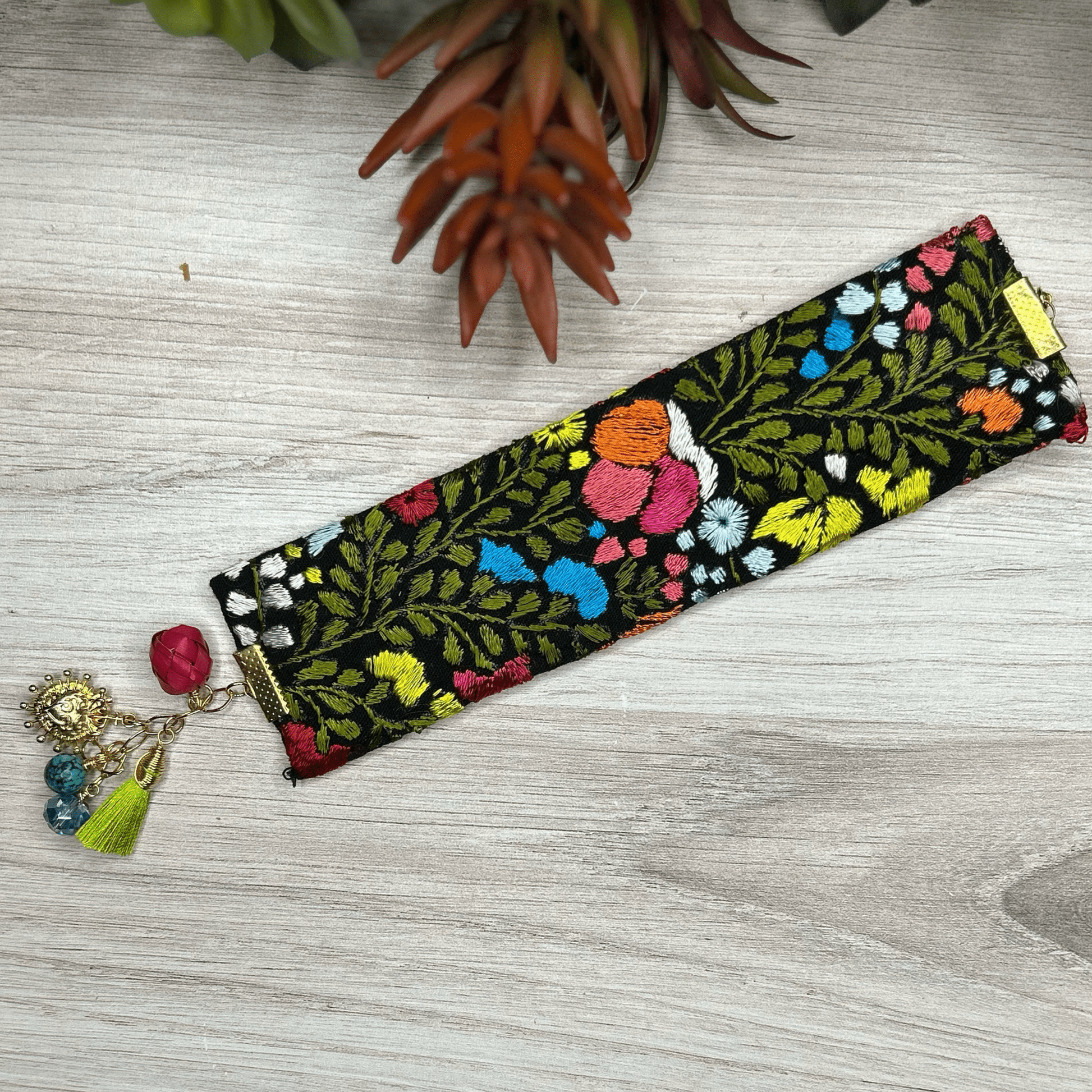 San Antonino Mexican Embroidered Bracelet