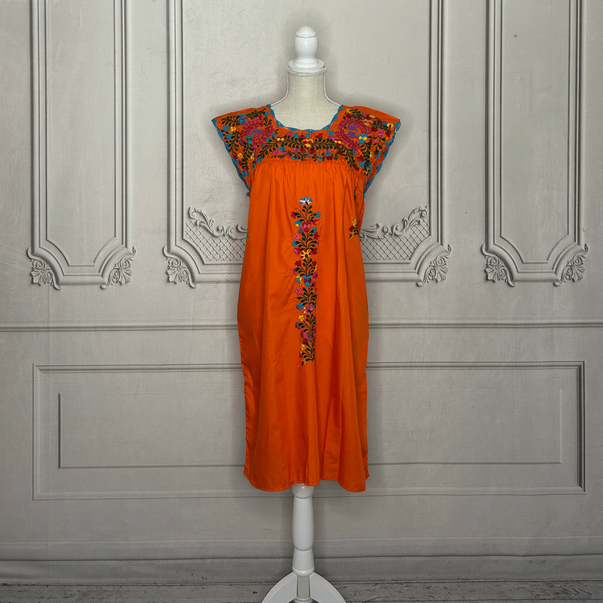 San Antonino Mexican Sleeveless Dress - Multi San Antonino Mexican Sleeveless Dress - Multi