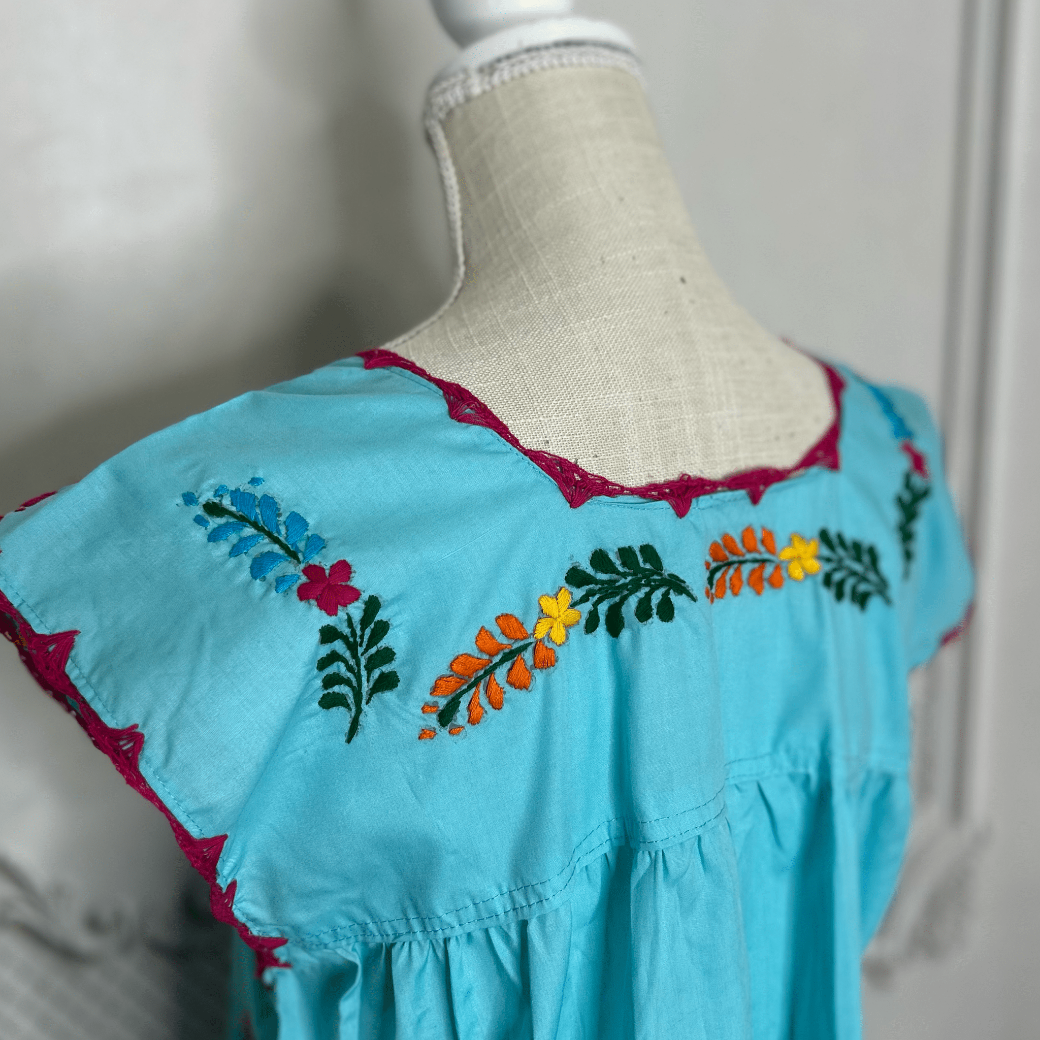 San Antonino Mexican Sleeveless Dress - Multi San Antonino Mexican Sleeveless Dress - Multi