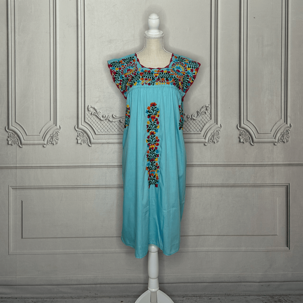 San Antonino Mexican Sleeveless Dress - Multi San Antonino Mexican Sleeveless Dress - Multi