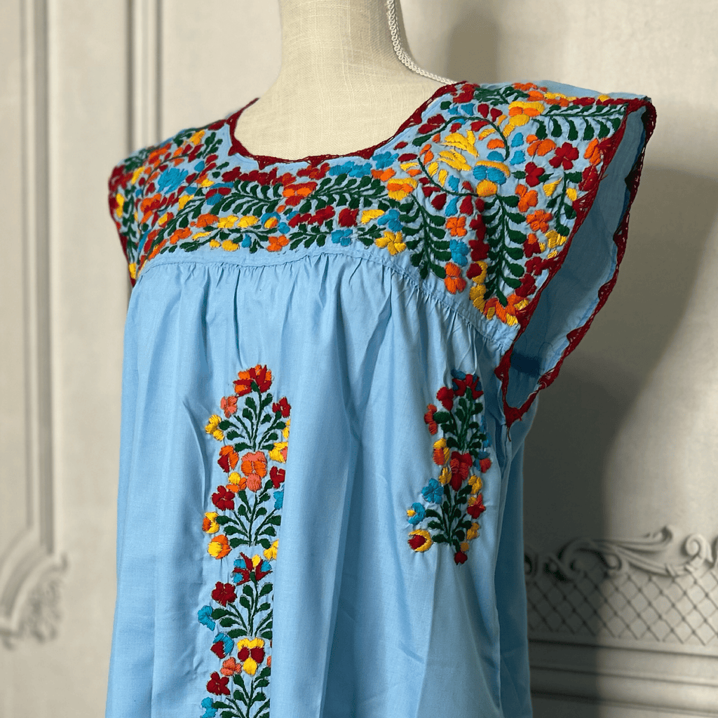 San Antonino Mexican Sleeveless Dress - Multi San Antonino Mexican Sleeveless Dress - Multi