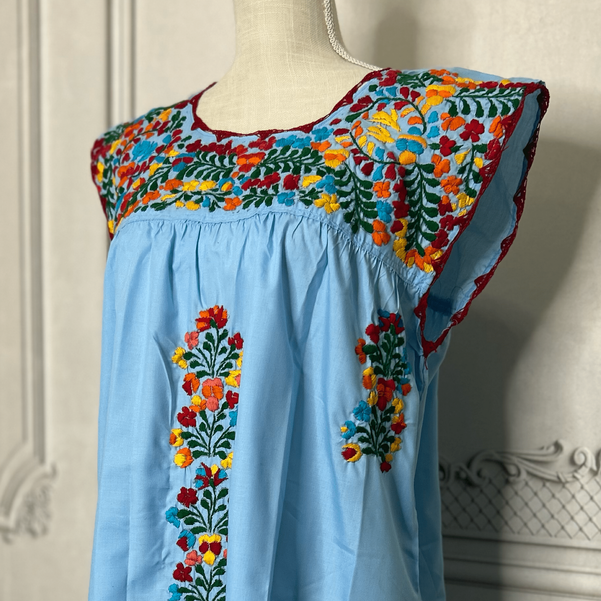 San Antonino Mexican Sleeveless Dress - Multi San Antonino Mexican Sleeveless Dress - Multi