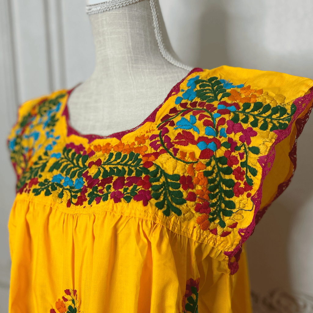 San Antonino Mexican Sleeveless Dress - Multi San Antonino Mexican Sleeveless Dress - Multi