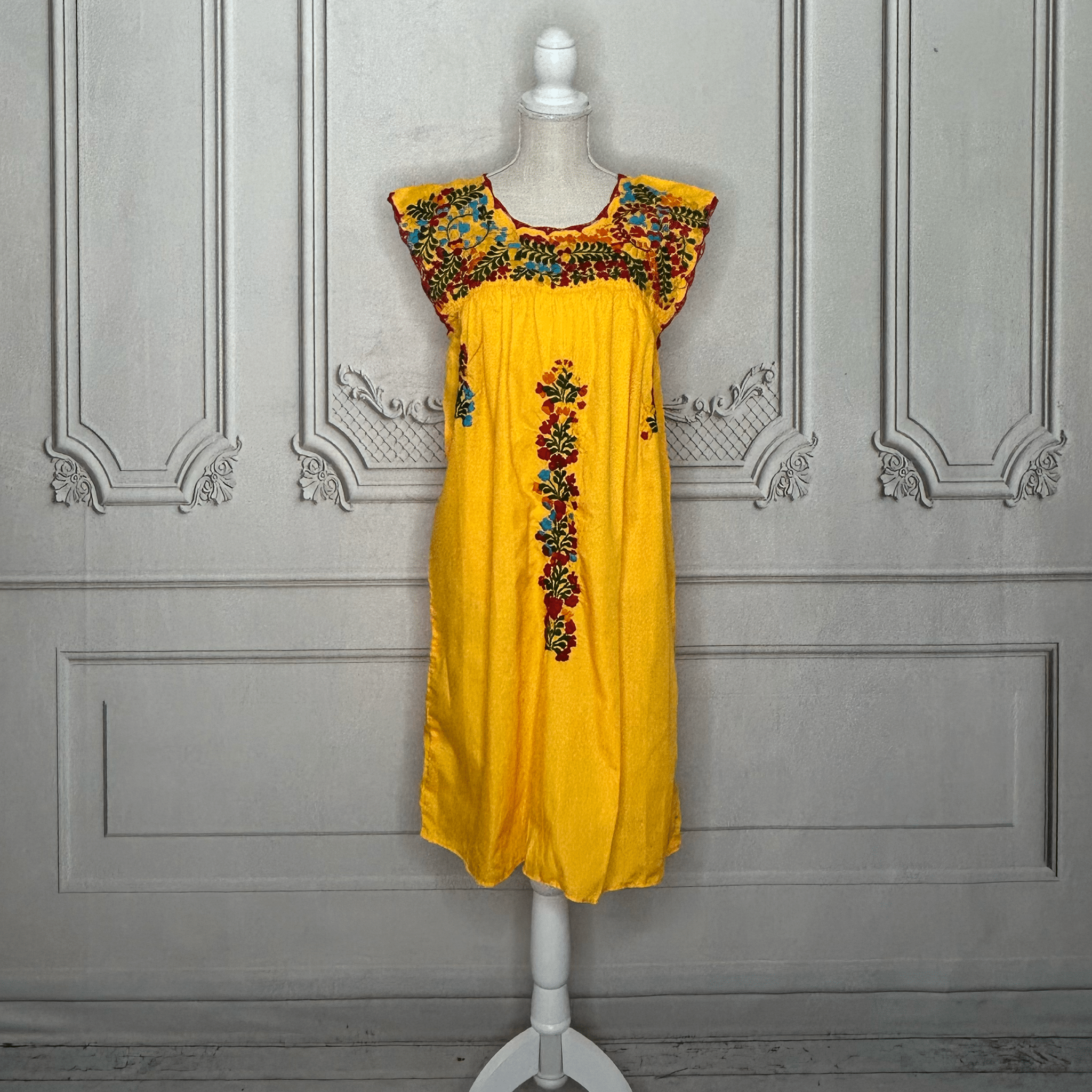 San Antonino Mexican Sleeveless Dress - Multi San Antonino Mexican Sleeveless Dress - Multi