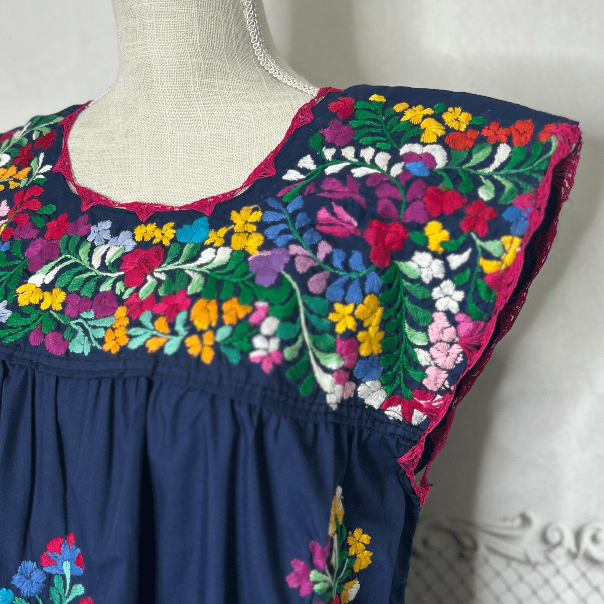 San Antonino Mexican Sleeveless Dress - Multi San Antonino Mexican Sleeveless Dress - Multi