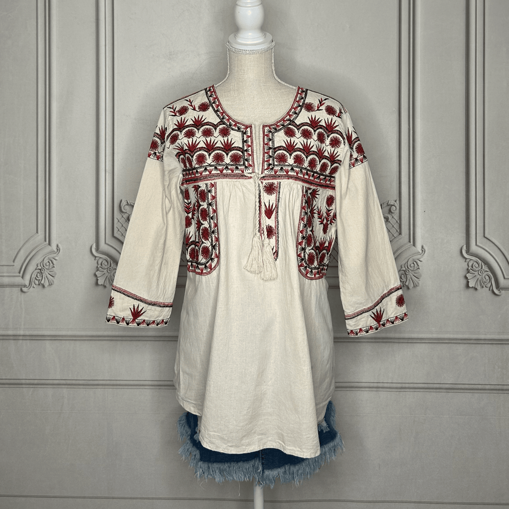 Santa Maria Oaxacan Blouse Tunic Santa Maria Oaxacan Blouse Tunic