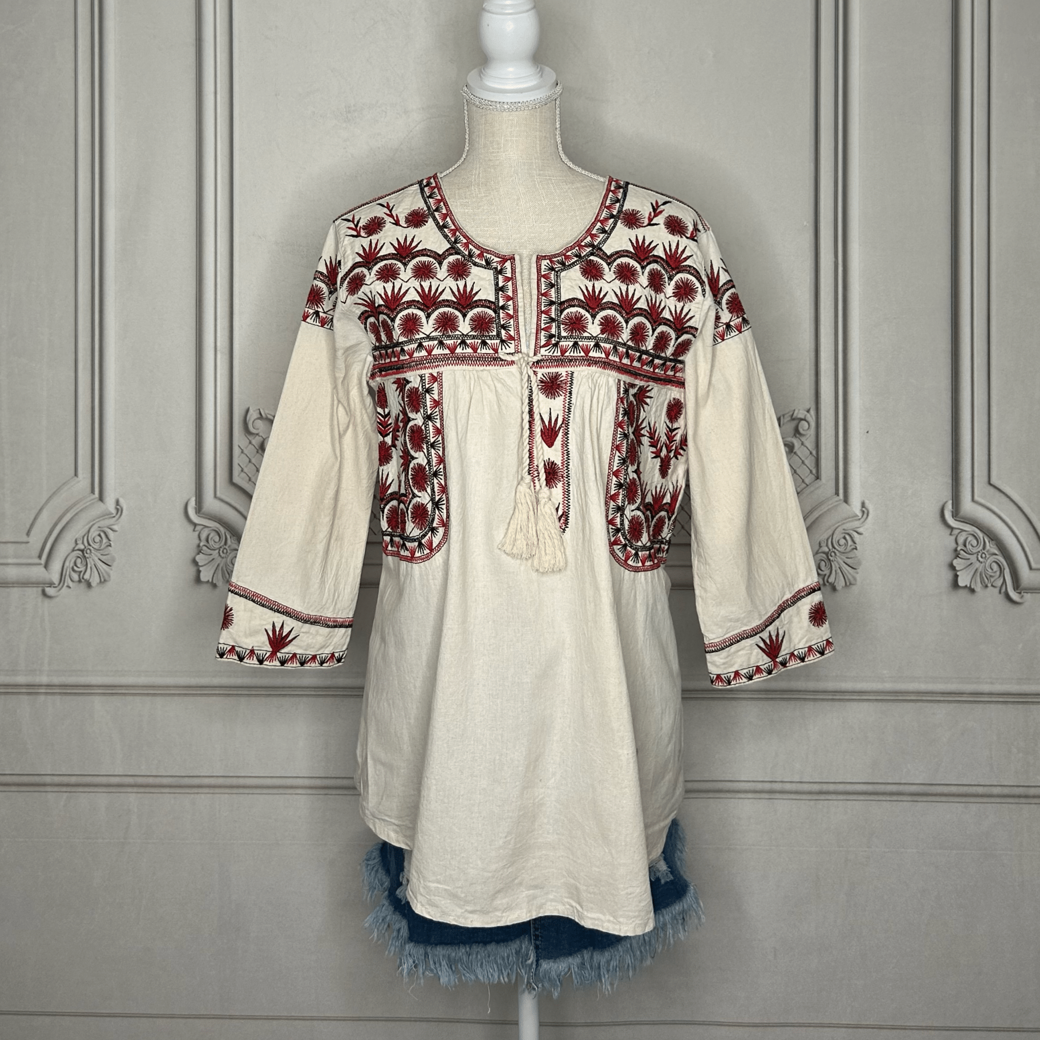 Santa Maria Oaxacan Blouse Tunic Santa Maria Oaxacan Blouse Tunic