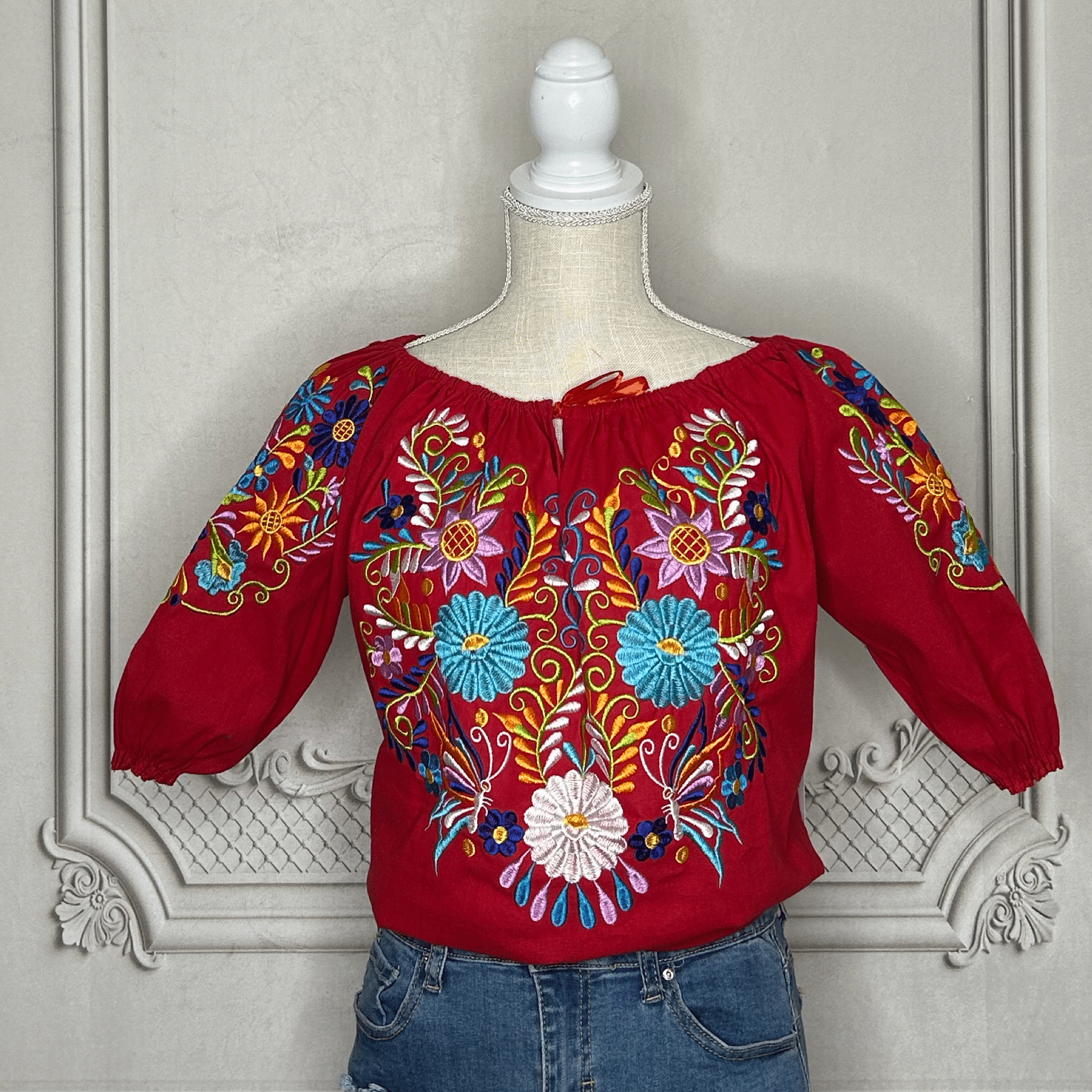 Sleeve Off Shoulder Mexican Blouse Daisy Sleeve Off Shoulder Mexican Blouse Daisy