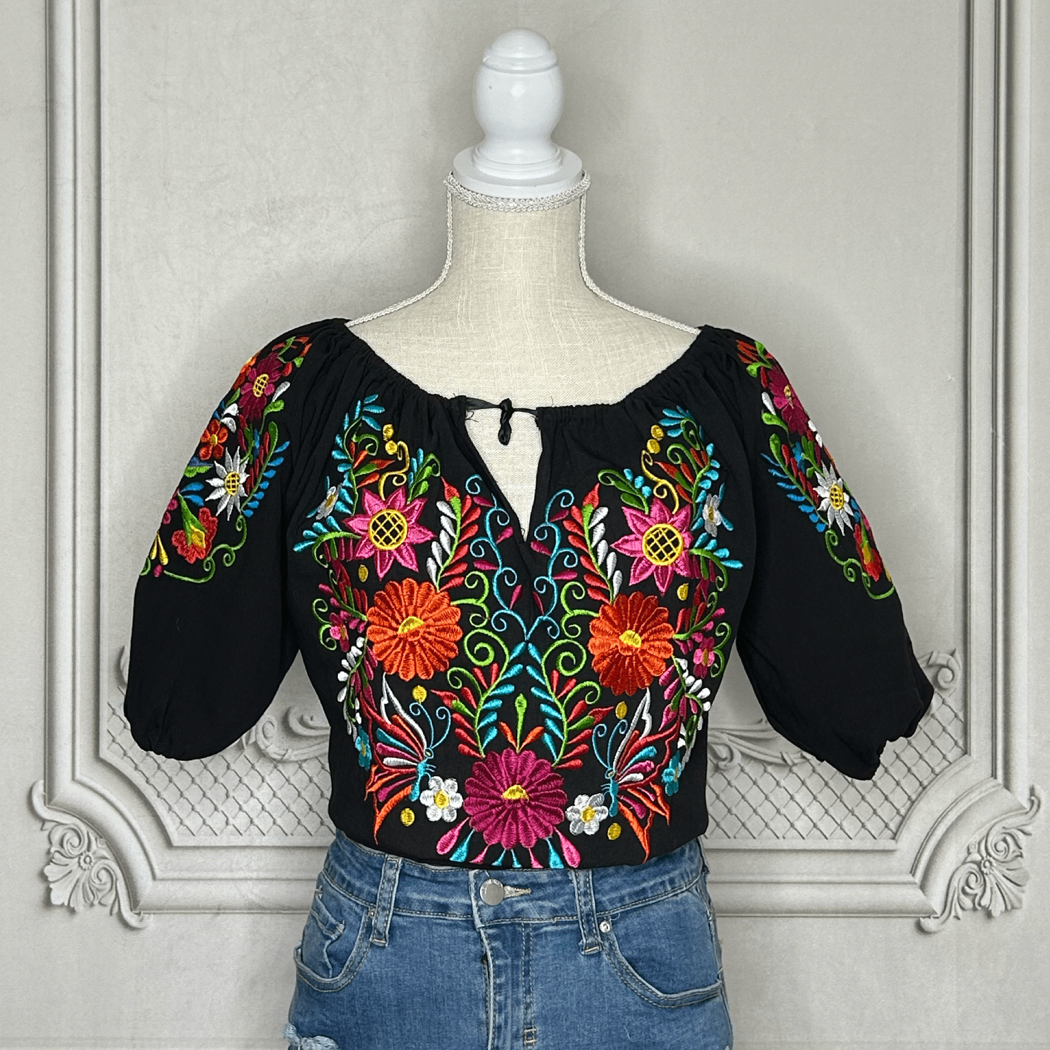 Sleeve Off Shoulder Mexican Blouse Daisy Sleeve Off Shoulder Mexican Blouse Daisy