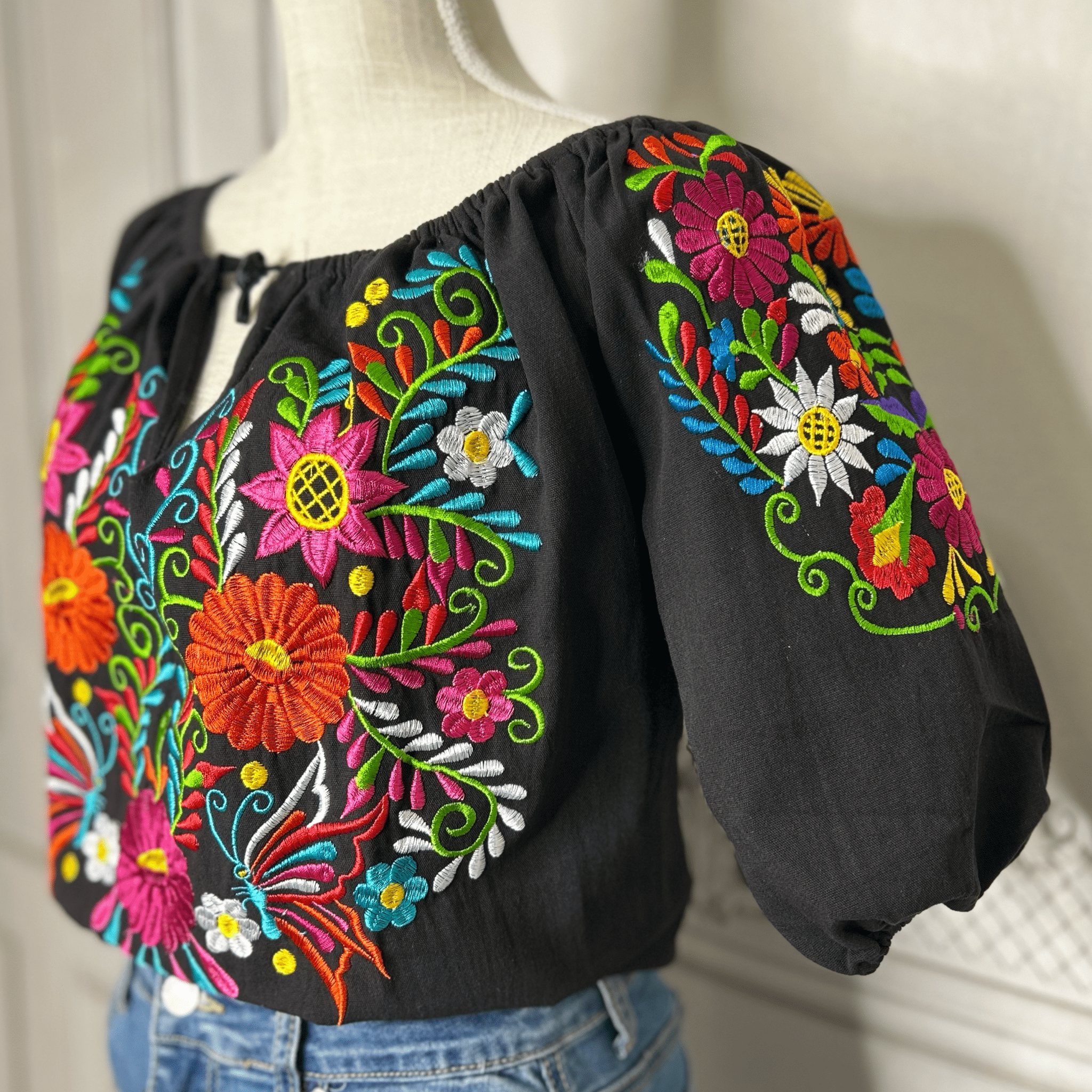 Sleeve Off Shoulder Mexican Blouse Daisy Sleeve Off Shoulder Mexican Blouse Daisy